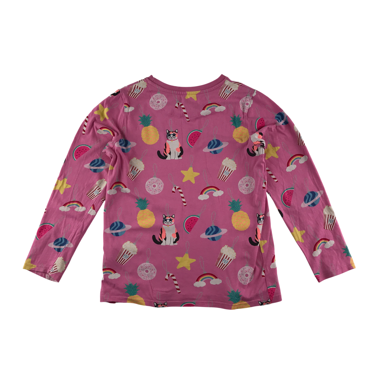 M&S Pyjama Set 8-9 Years Pink Animal Pattern Cotton