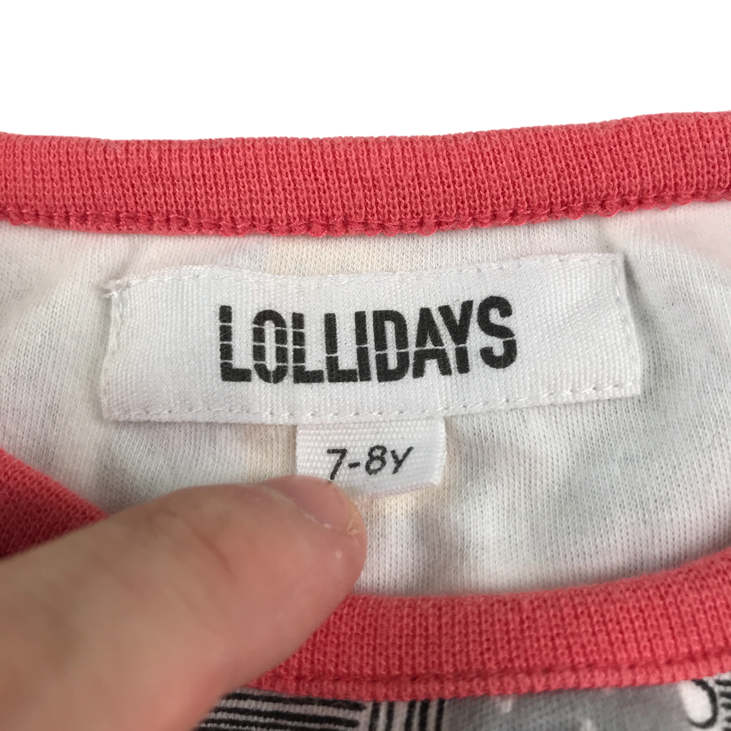 Lollidays Pyjama Set 7-8 Years White Elephant Pattern Cotton
