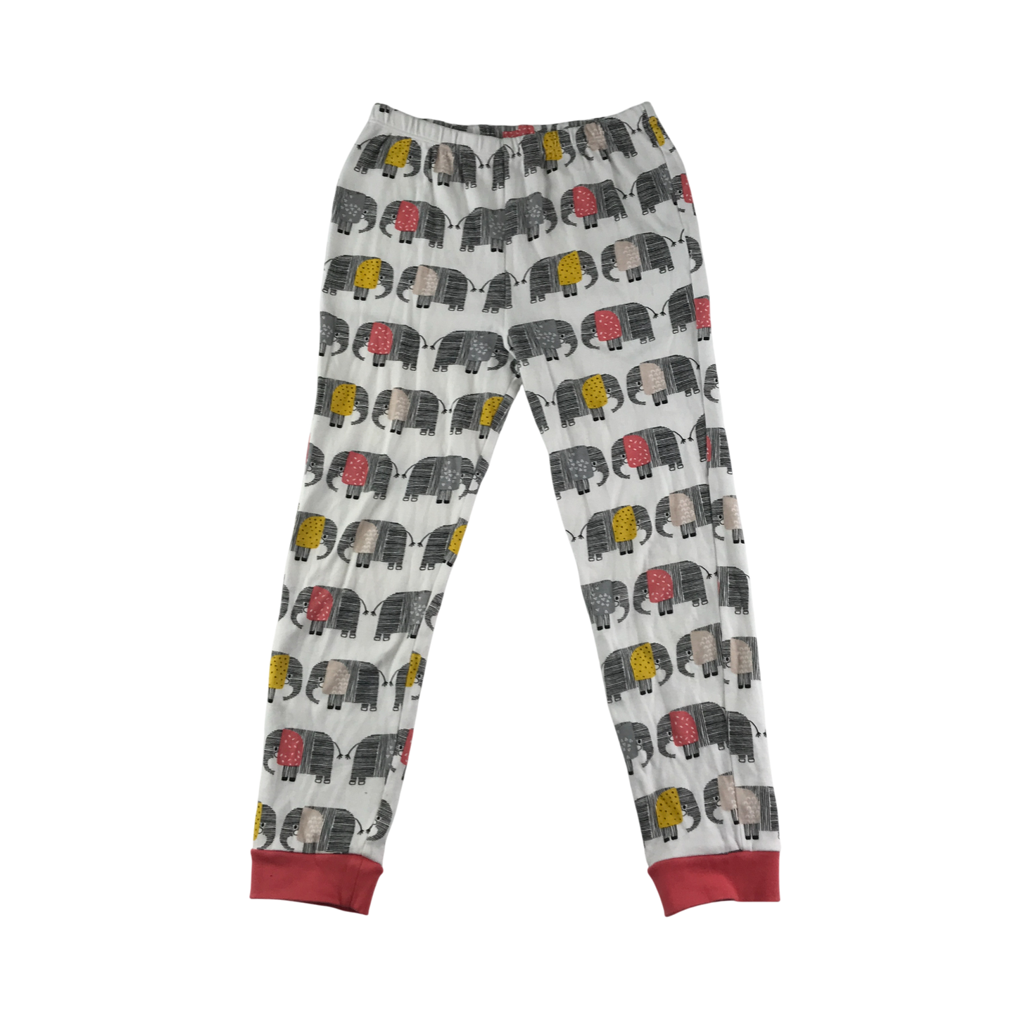 Lollidays Pyjama Set 7-8 Years White Elephant Pattern Cotton