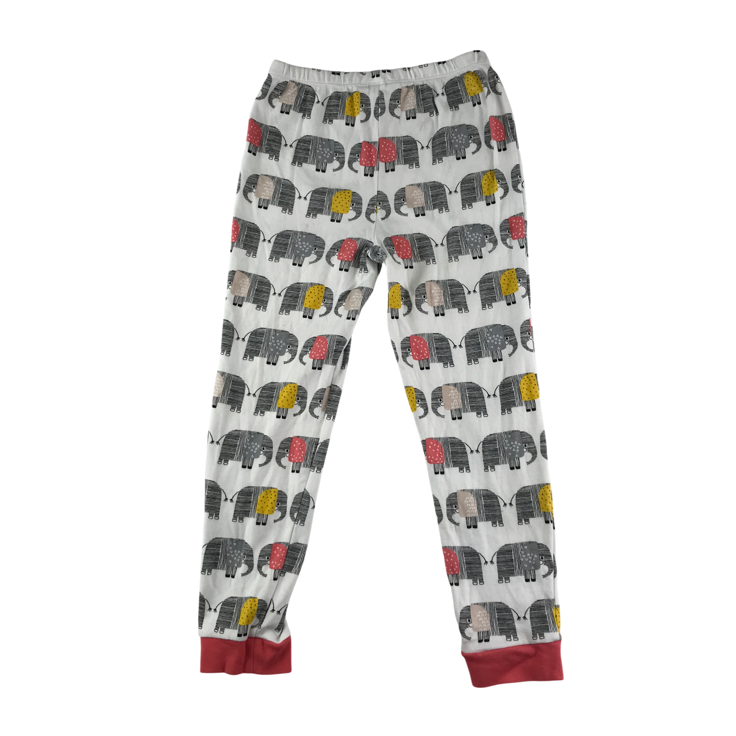 Lollidays Pyjama Set 7-8 Years White Elephant Pattern Cotton