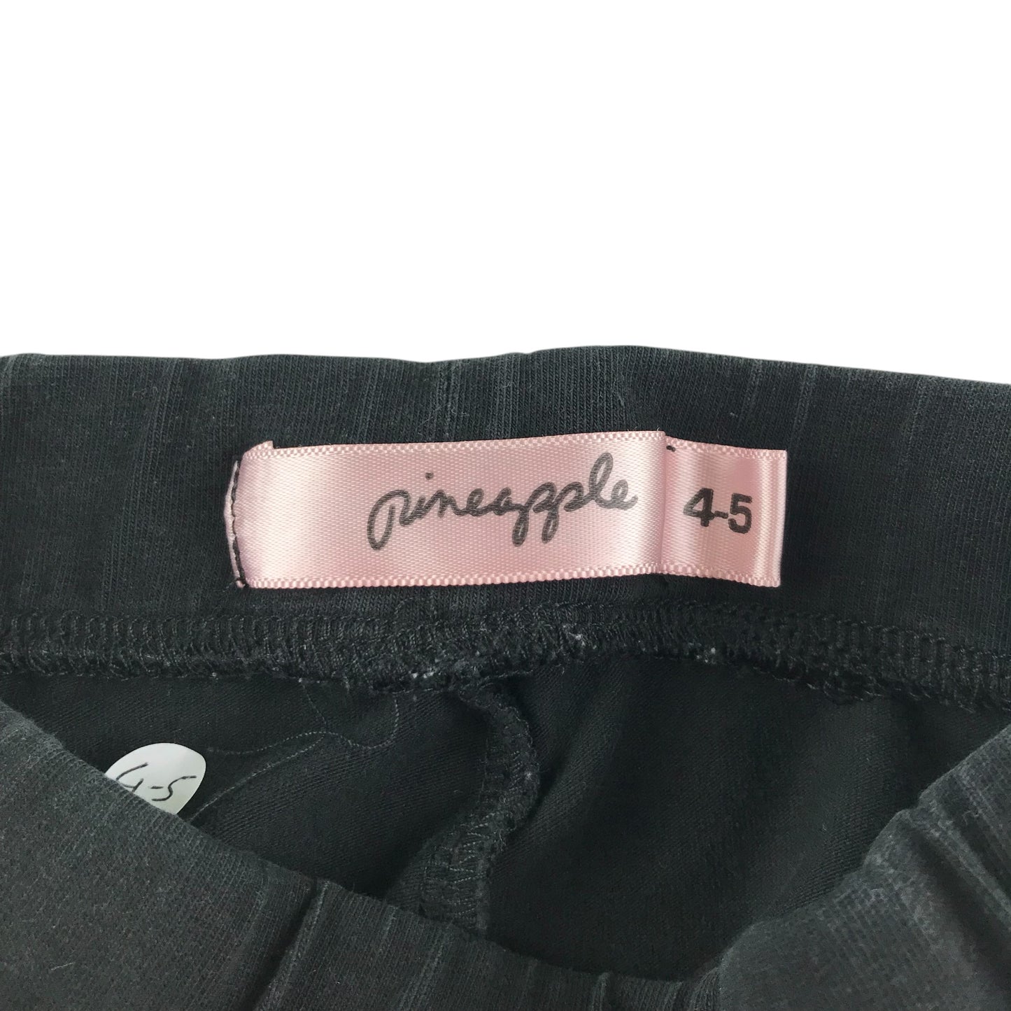 Pineapple leggings 4-5 years black with side leg text design