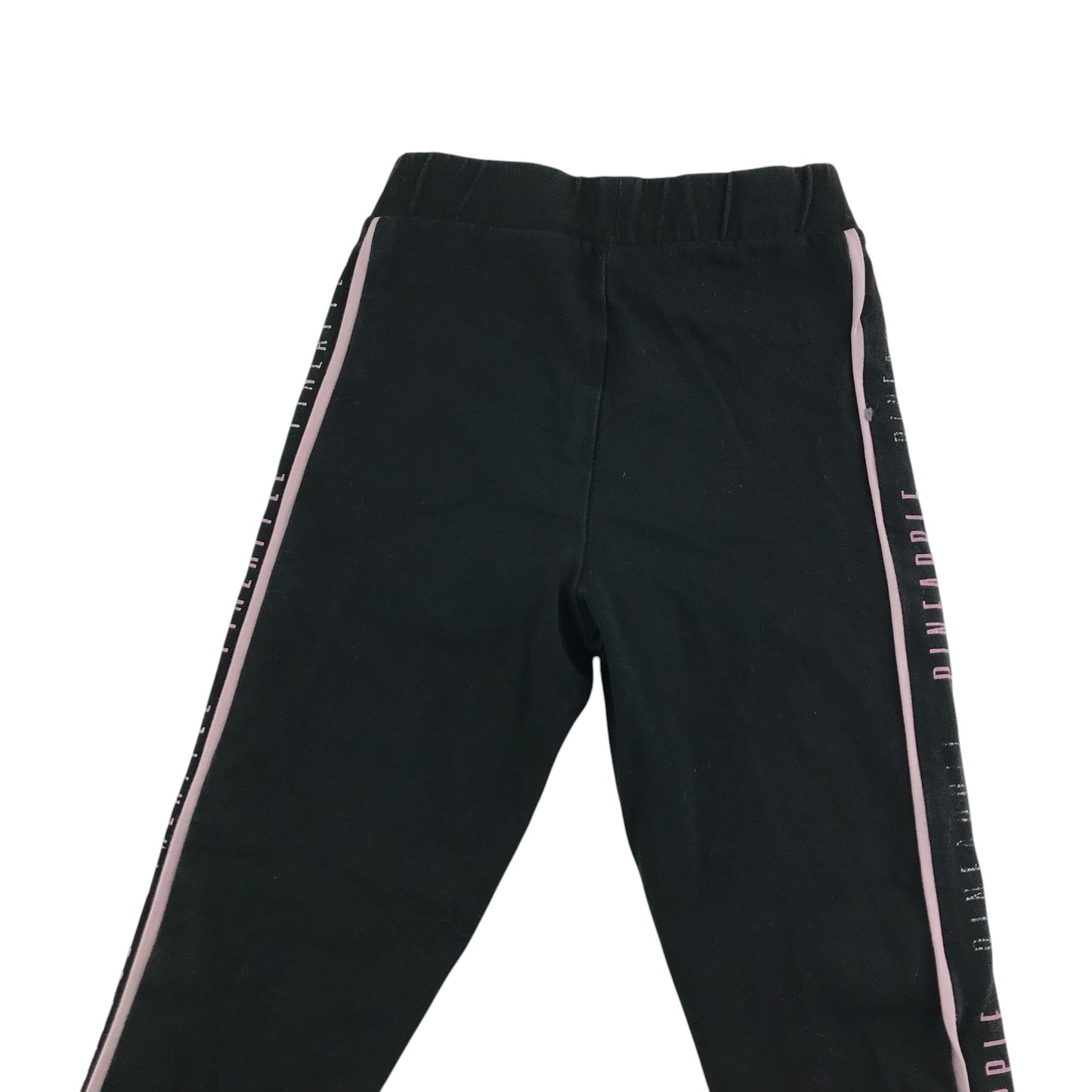 Pineapple leggings 4-5 years black with side leg text design