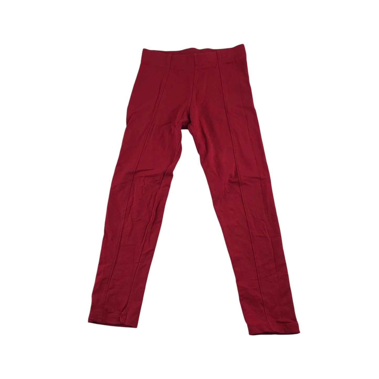 H&M leggings 5-6 years red plain