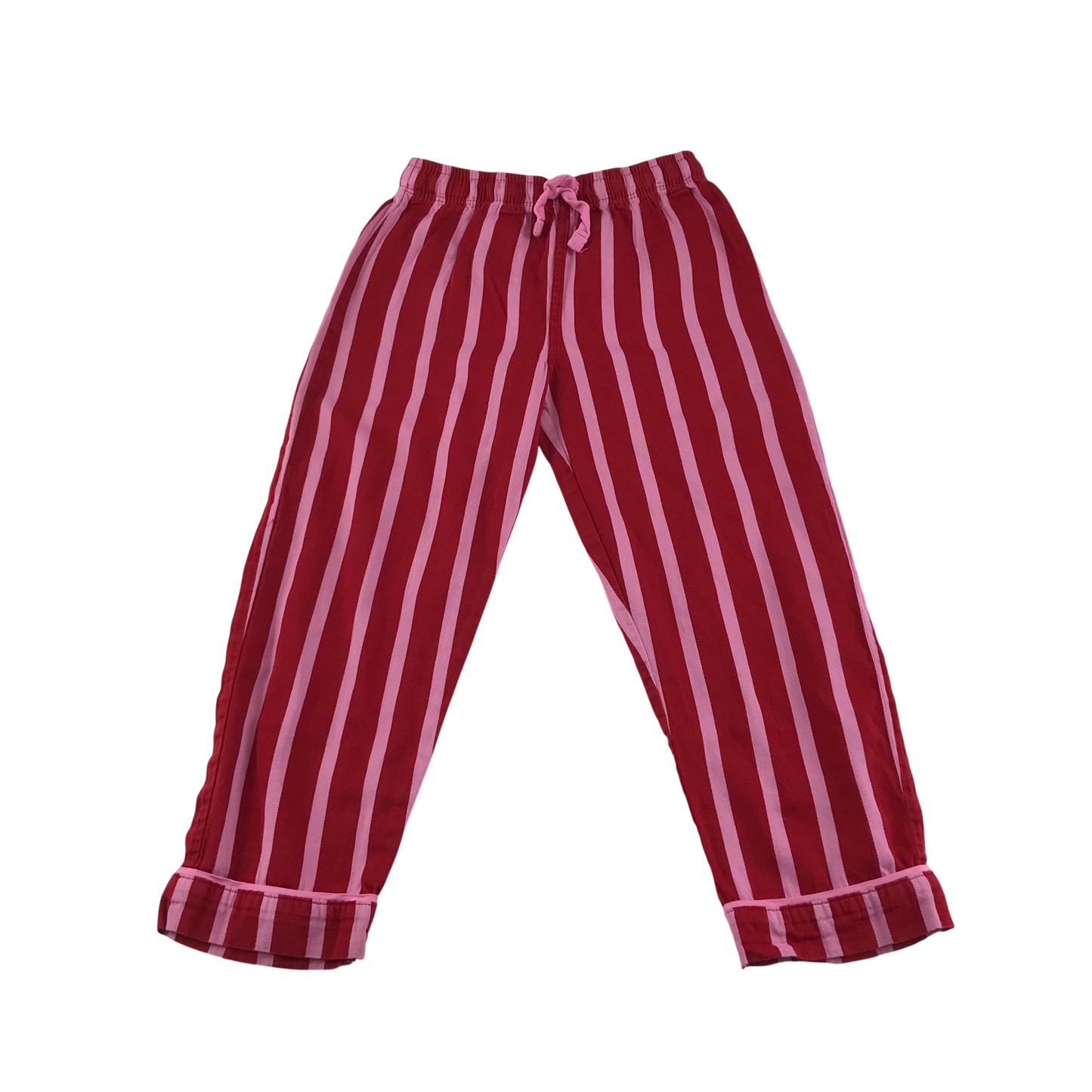 M&S Pyjama Set 5-6 Years Red Pink Stripe Cotton