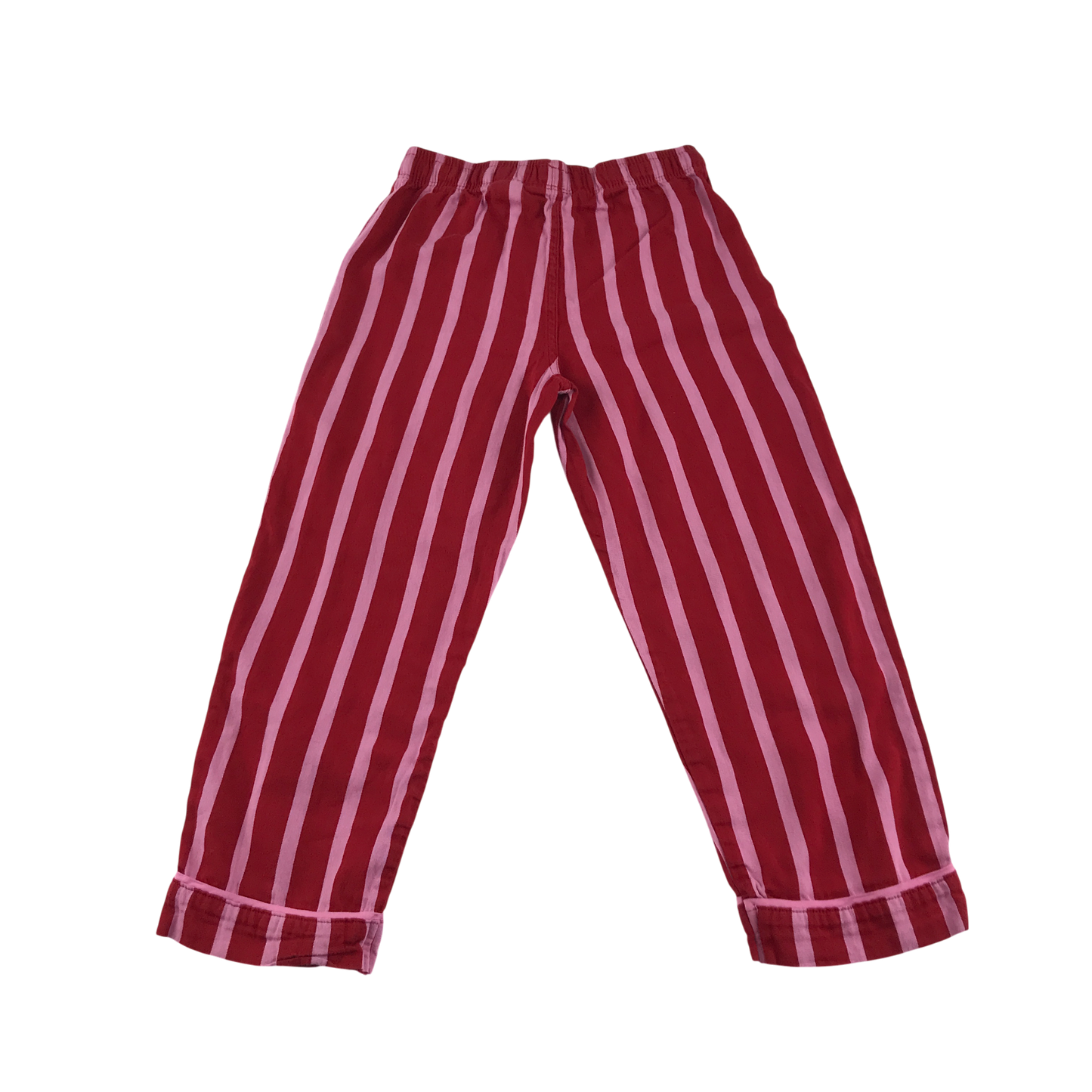 M&S Pyjama Set 5-6 Years Red Pink Stripe Cotton