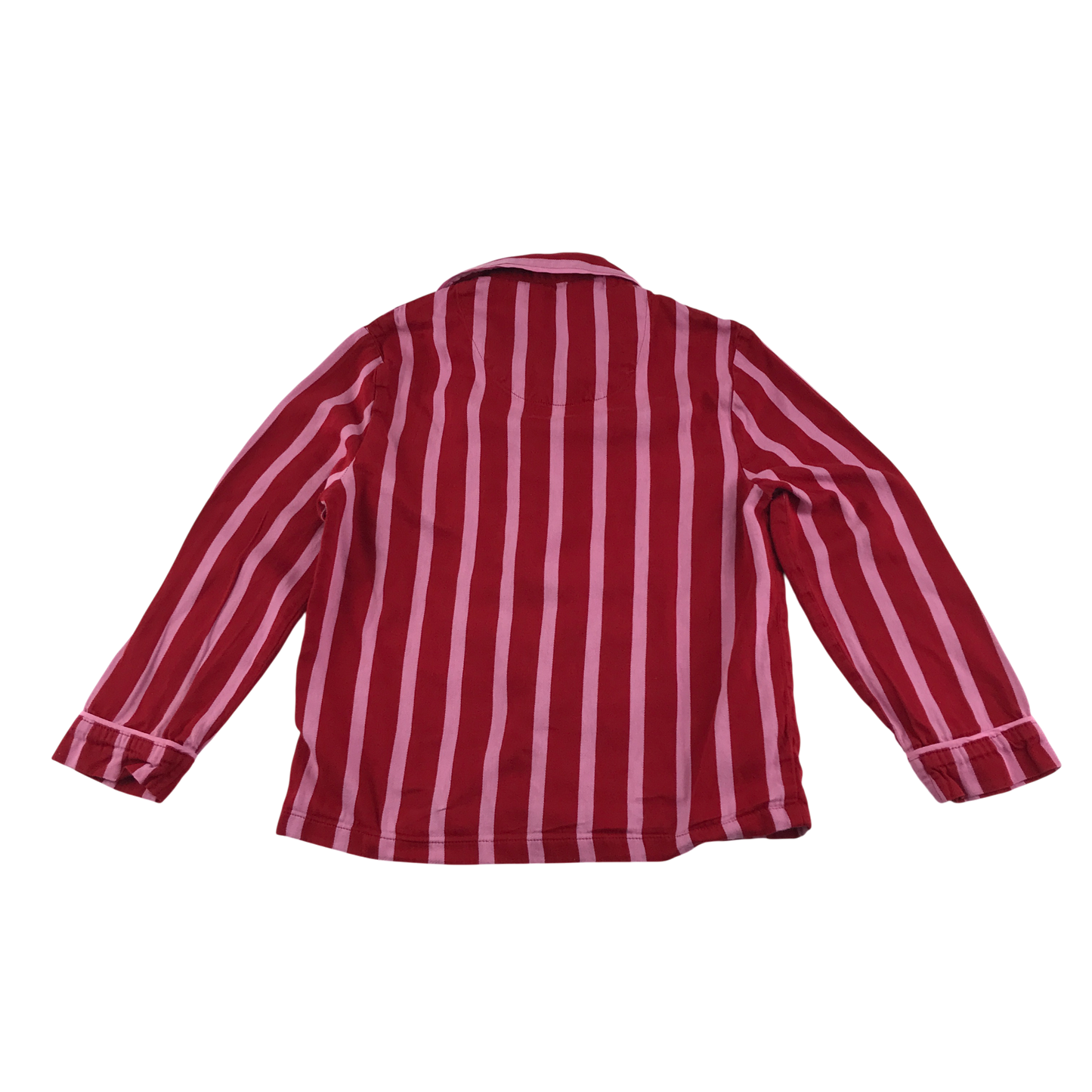M&S Pyjama Set 5-6 Years Red Pink Stripe Cotton