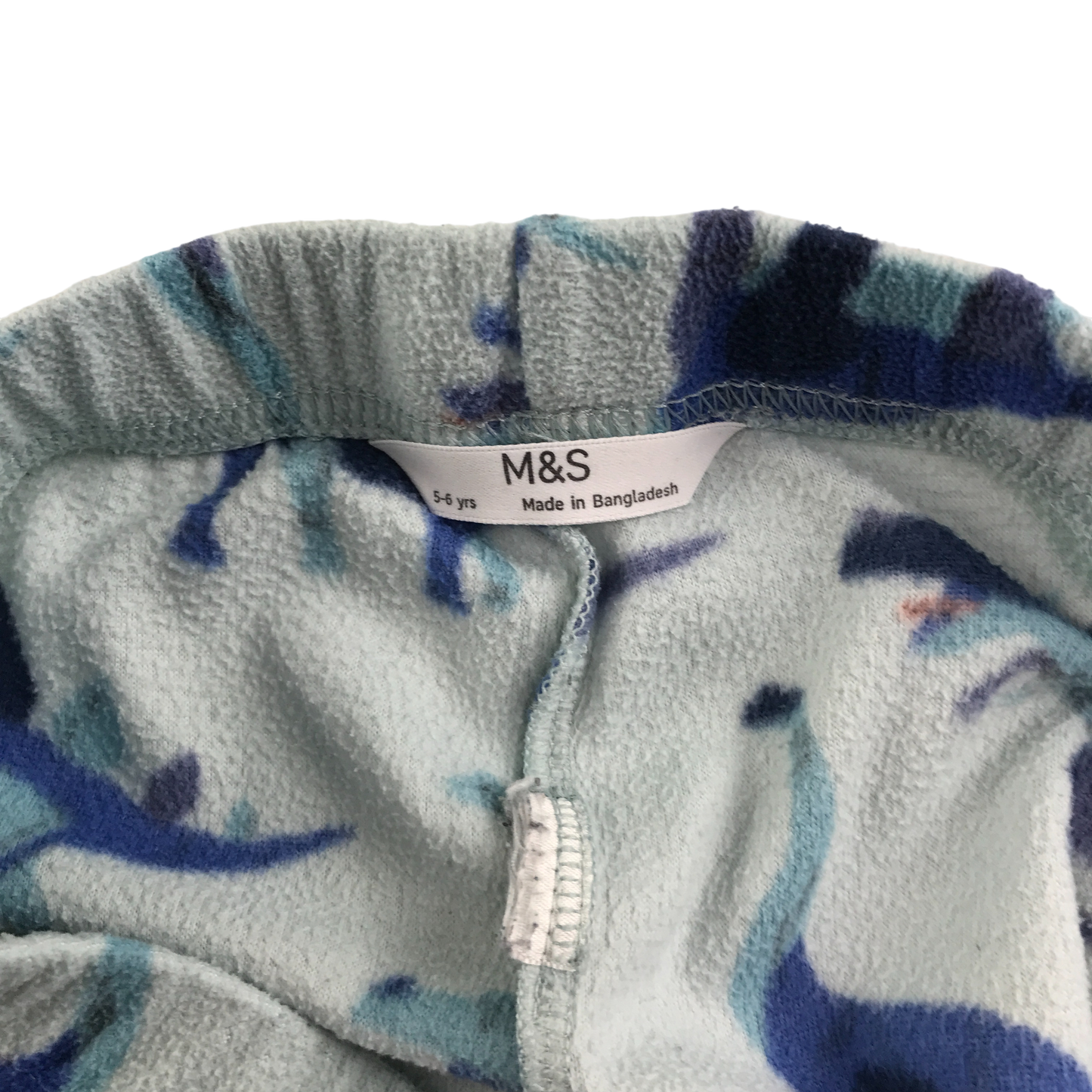 M&S Pyjama Set 5-6 Years Blue Dinosaur Print