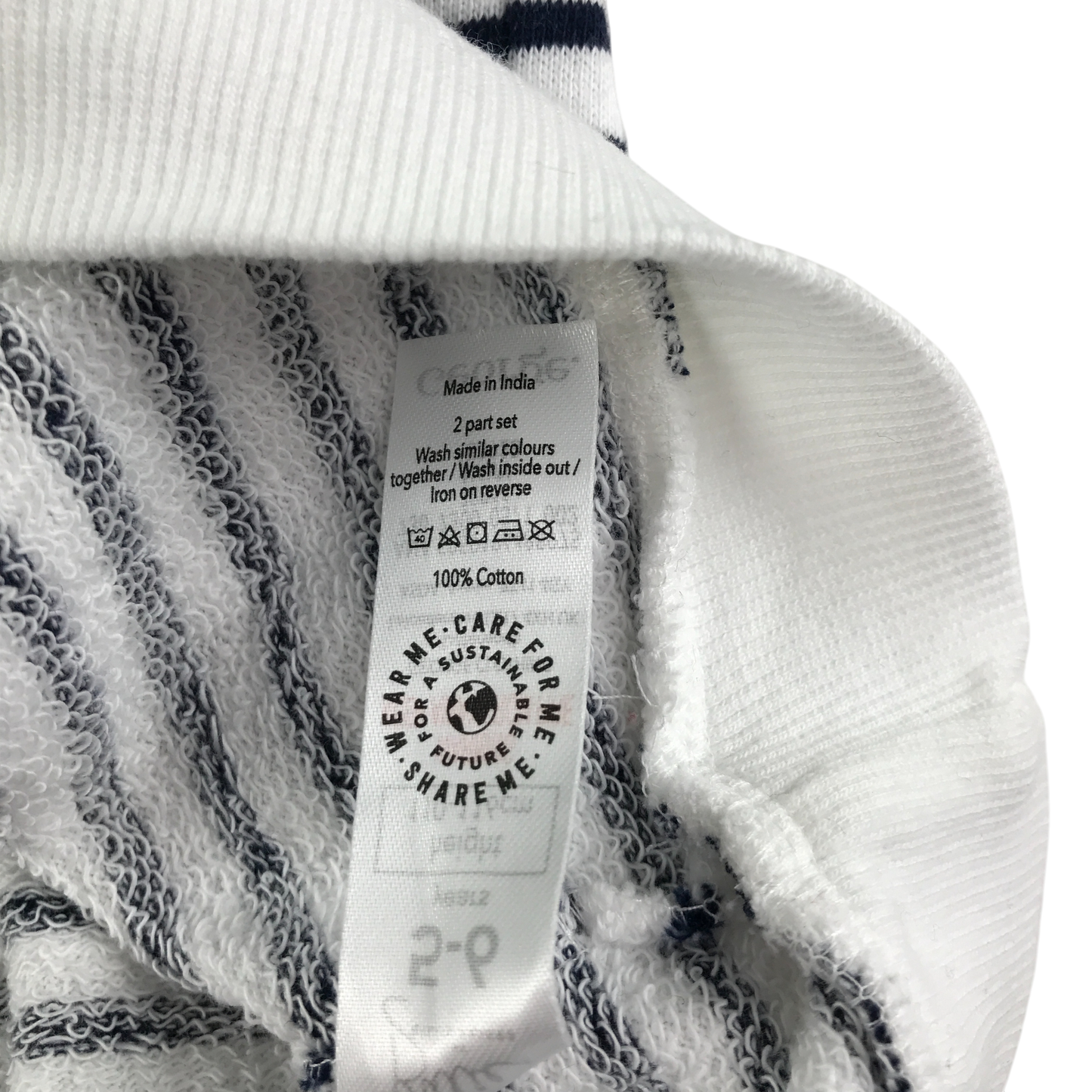 George Billie Faiers Pyjama Set 5-6 Years Black White Stripe Cotton