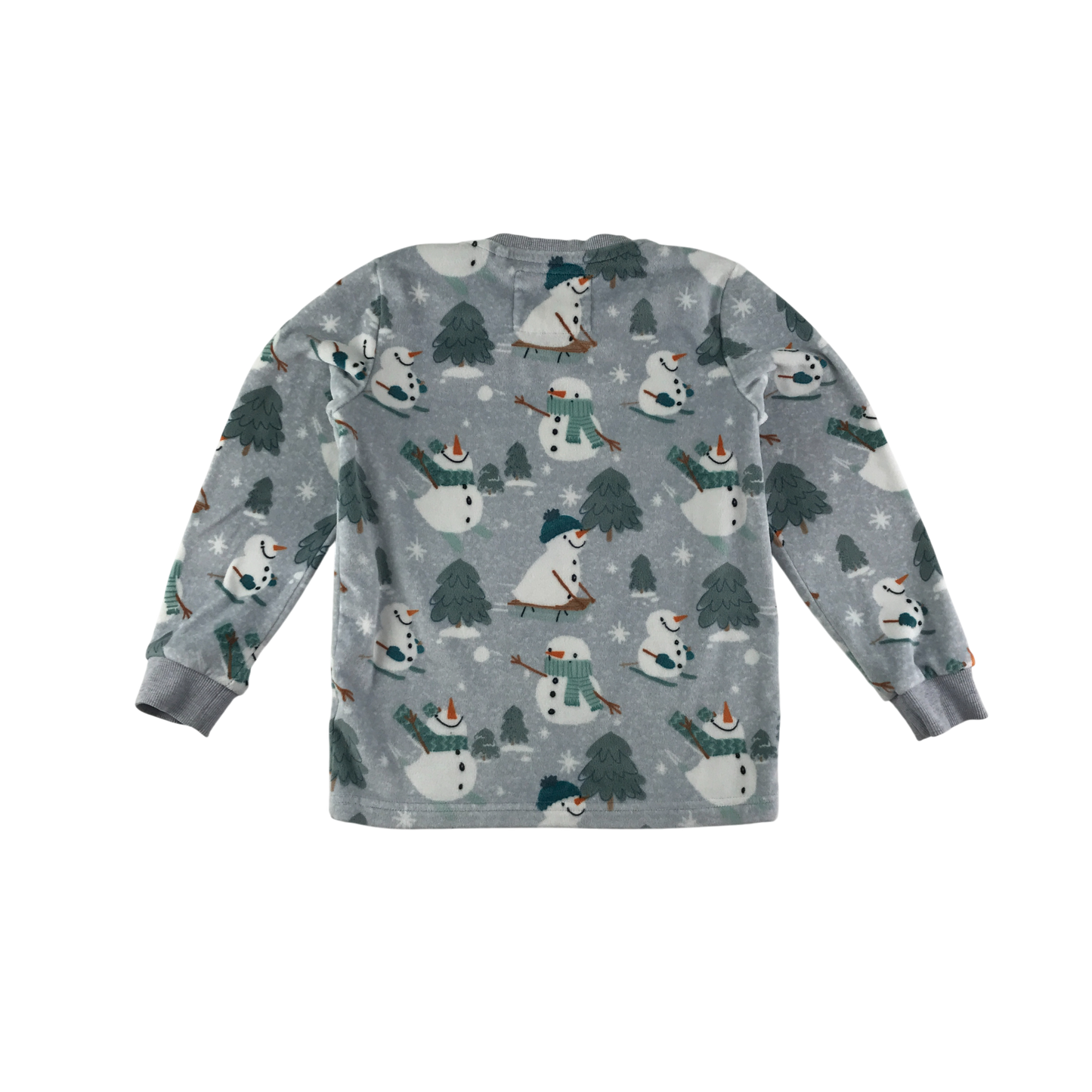 F&F Pyjama Set 5-6 Years Grey Snowman Pattern