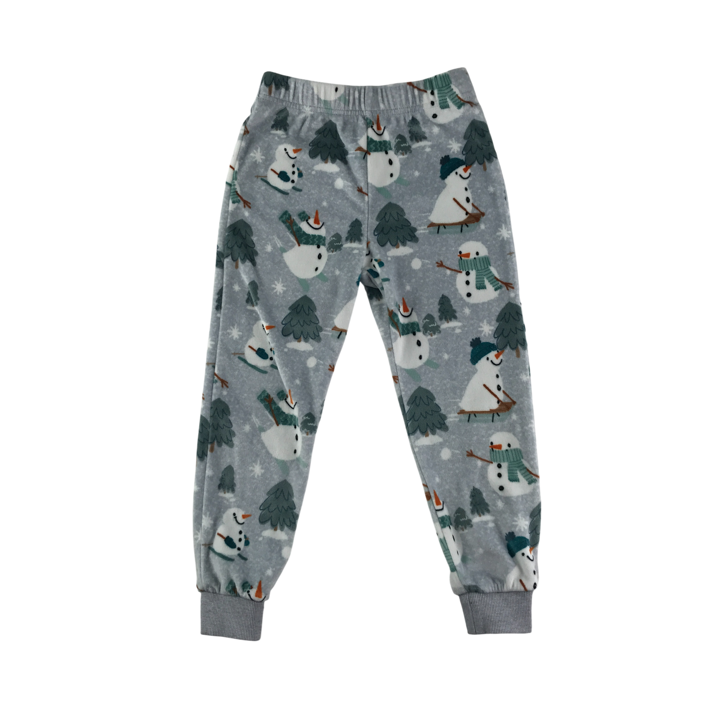 F&F Pyjama Set 5-6 Years Grey Snowman Pattern