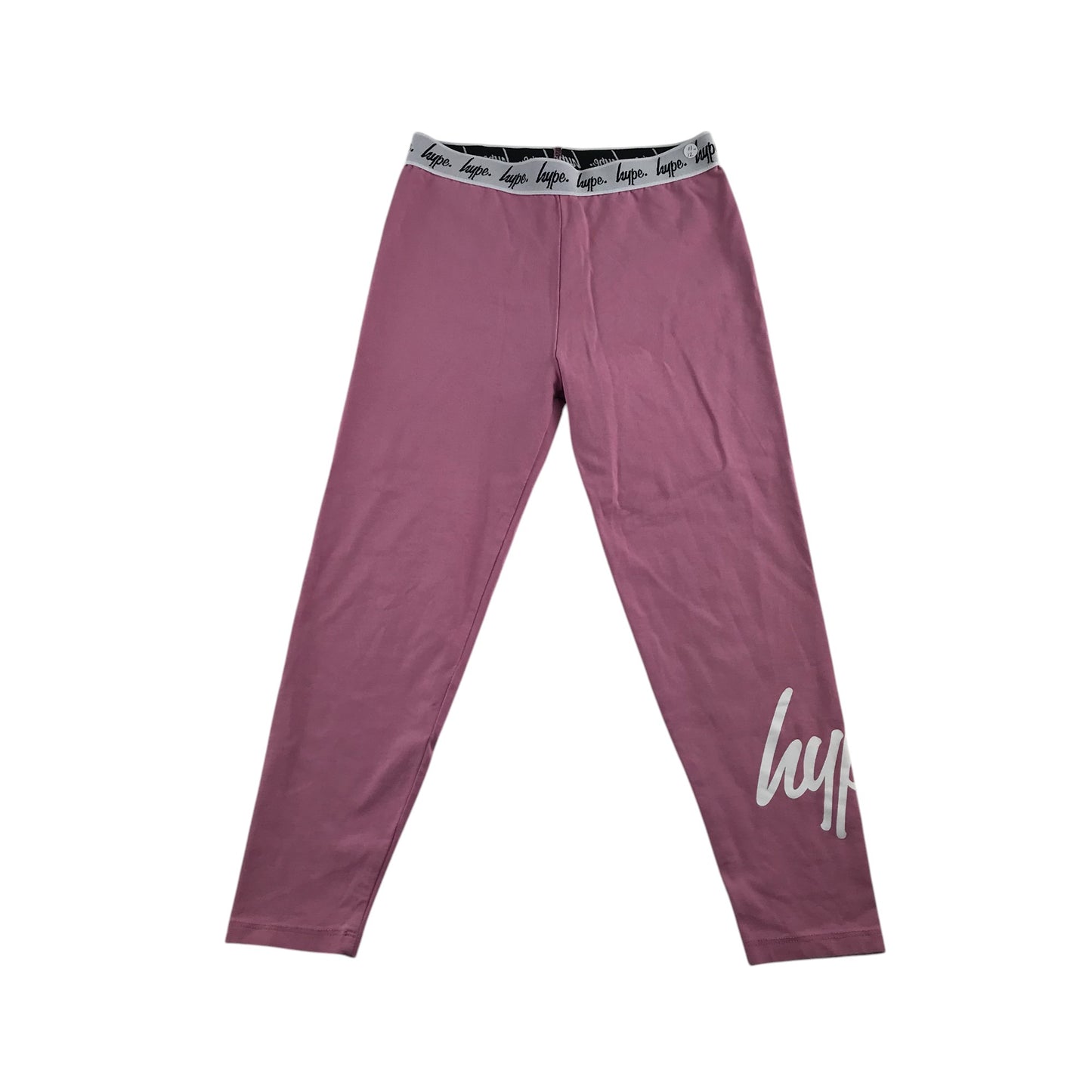 Hype Leggings 11-12 years pink waist band with logos