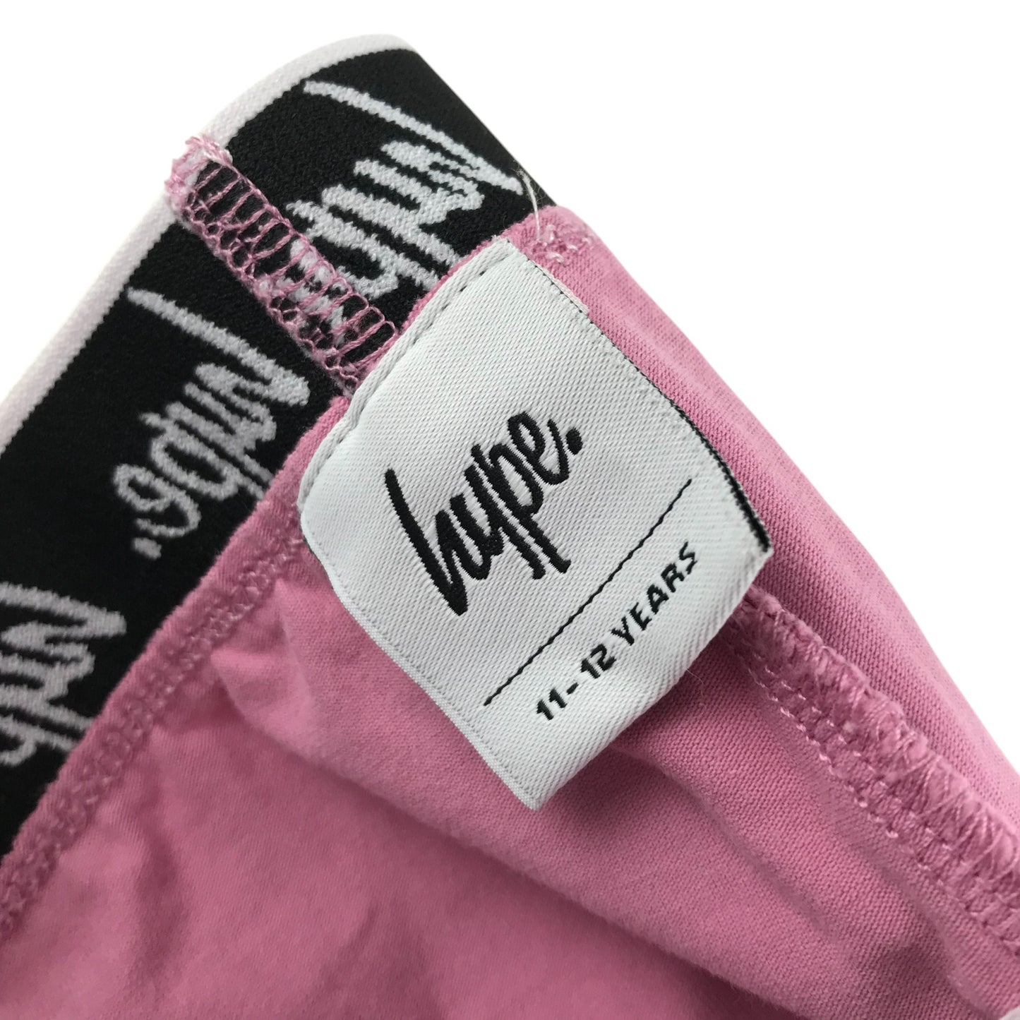 Hype Leggings 11-12 years pink waist band with logos