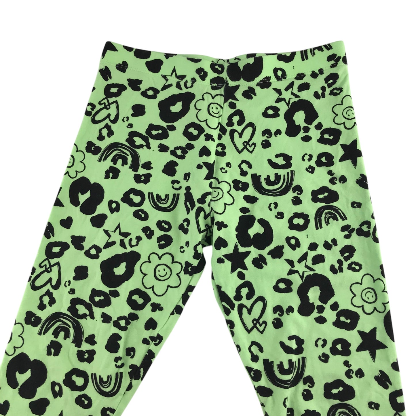 Next Leggings 10-11 years green graphic floral print