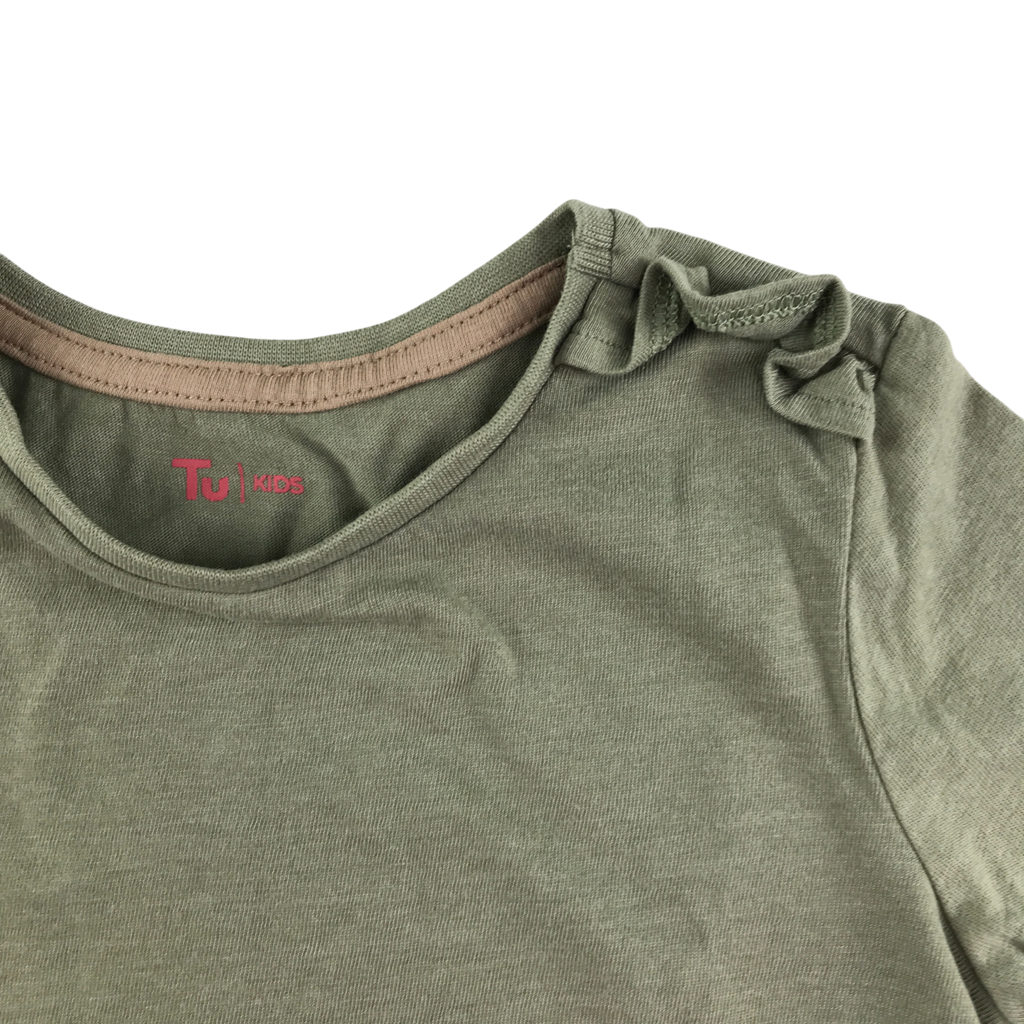 Tu T-Shirt 4-5 Years Khaki Long Sleeve
