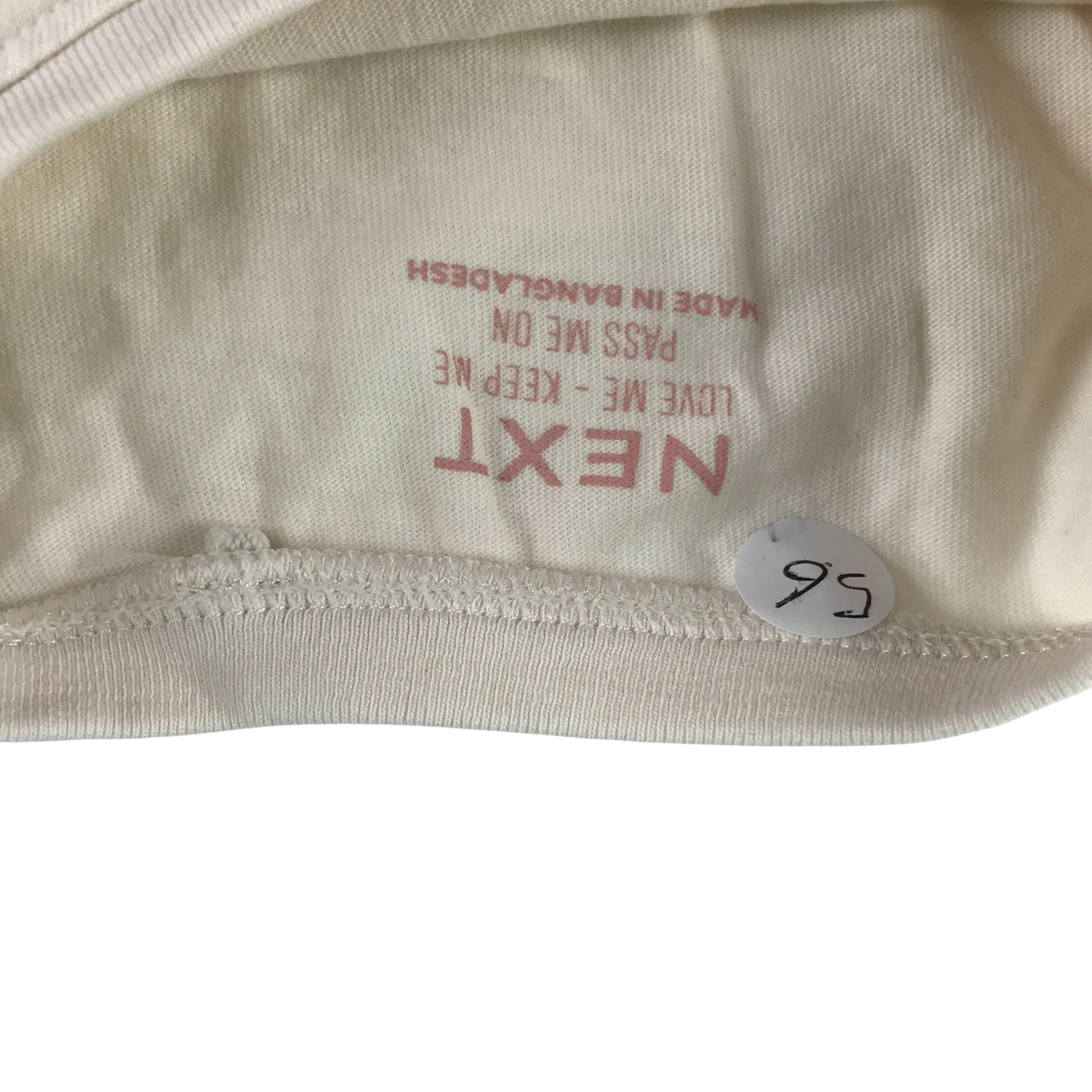 Next T-Shirt 5-6 Years Beige Ballerina Design Long Sleeve Cotton