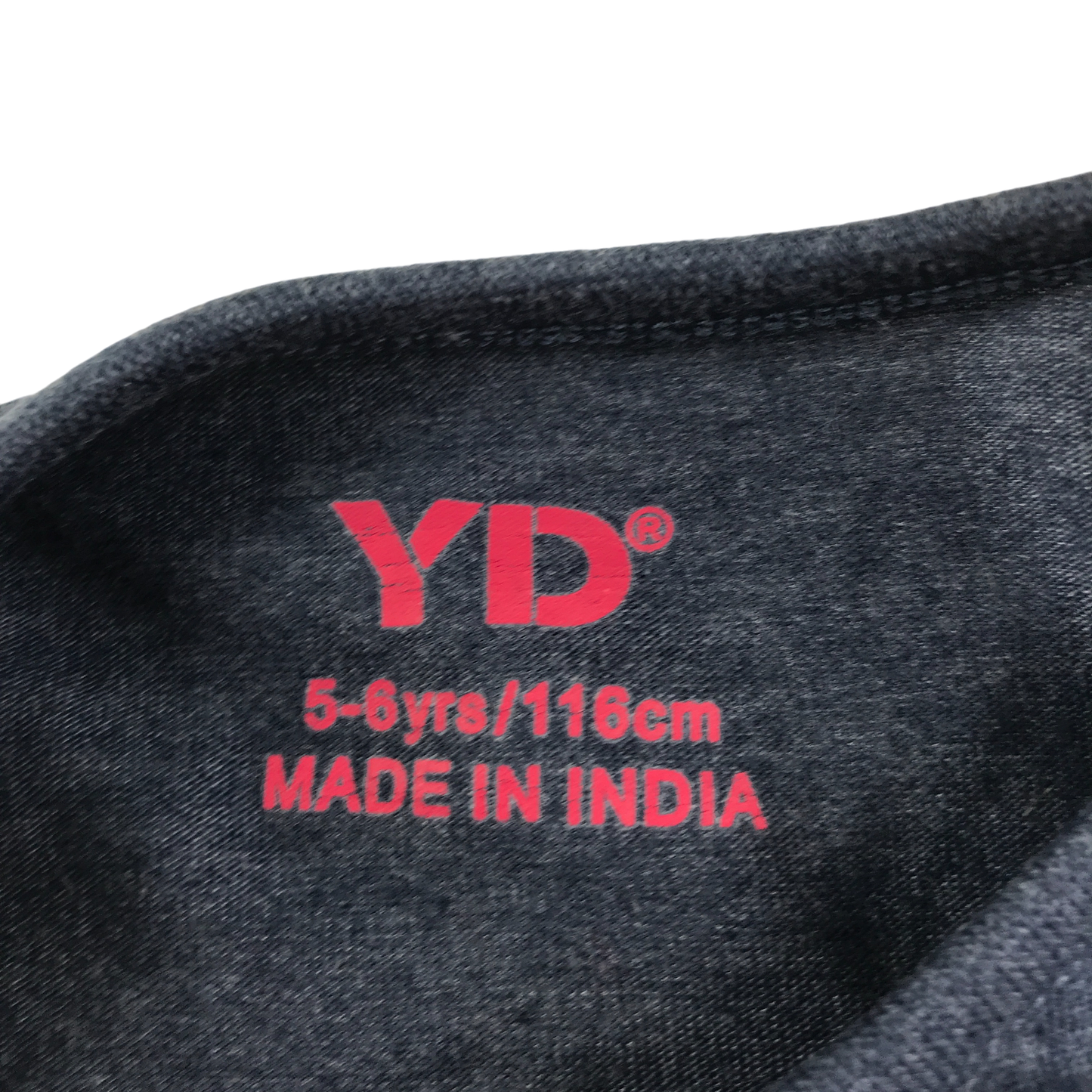 YD T-Shirt 5-6 Years Navy Heart Print Long Sleeve