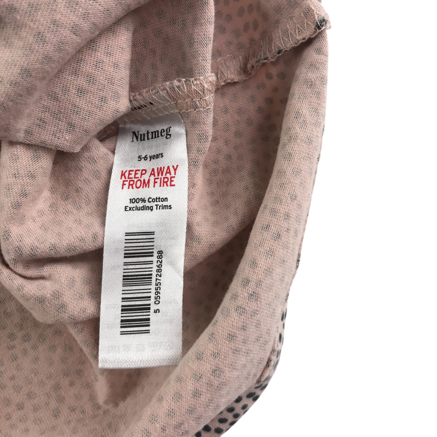 Nutmeg T-Shirt 5-6 Years Beige Polka Dot Print Long Sleeve Cotton