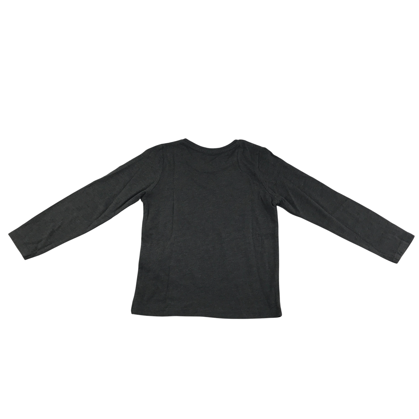 Primark T-Shirt 5-6 Years Dark Grey Swan Print Long Sleeve
