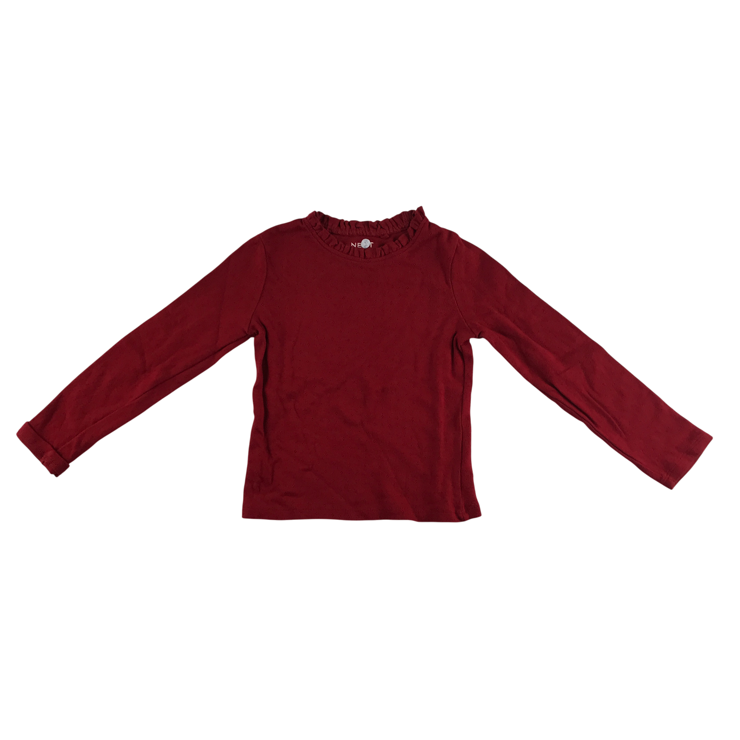 Next T-Shirt 5-6 Years Red Knit Long Sleeve Cotton