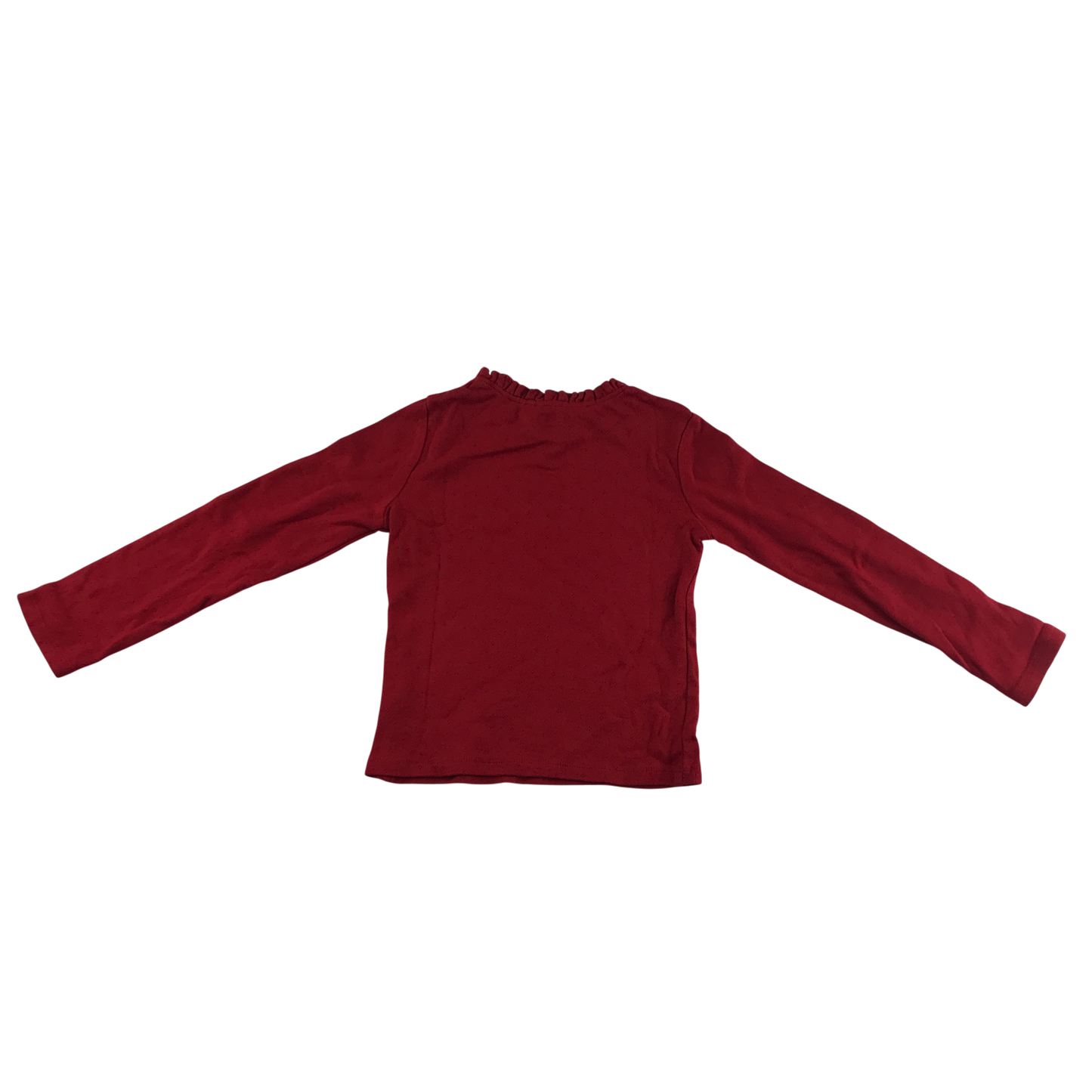 Next T-Shirt 5-6 Years Red Knit Long Sleeve Cotton