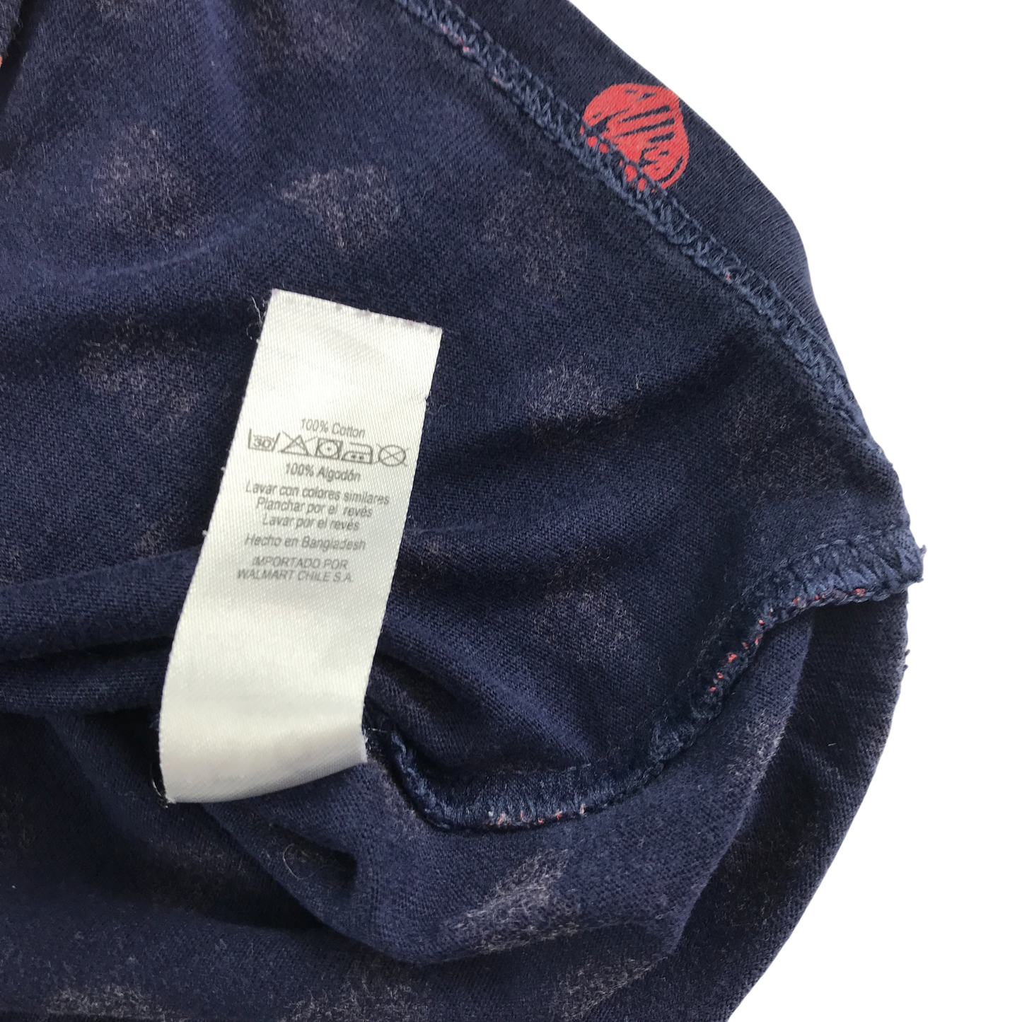 George T-Shirt 5-6 Years Navy Red Polka Dot Print Long Sleeve Cotton