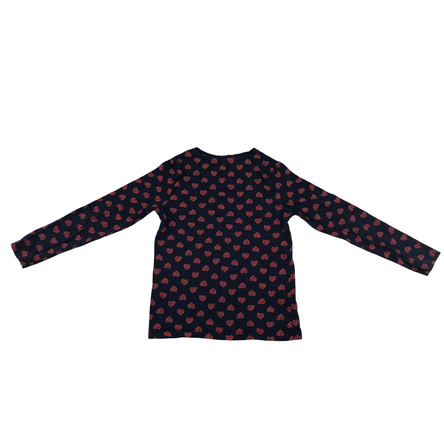 George T-Shirt 5-6 Years Navy Red Polka Dot Print Long Sleeve Cotton