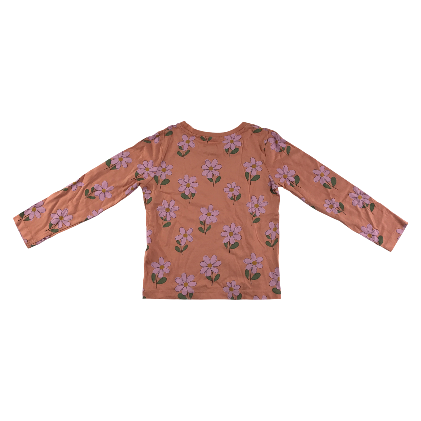 Primark T-Shirt 5-6 Years Pink Floral Print Long Sleeve Cotton