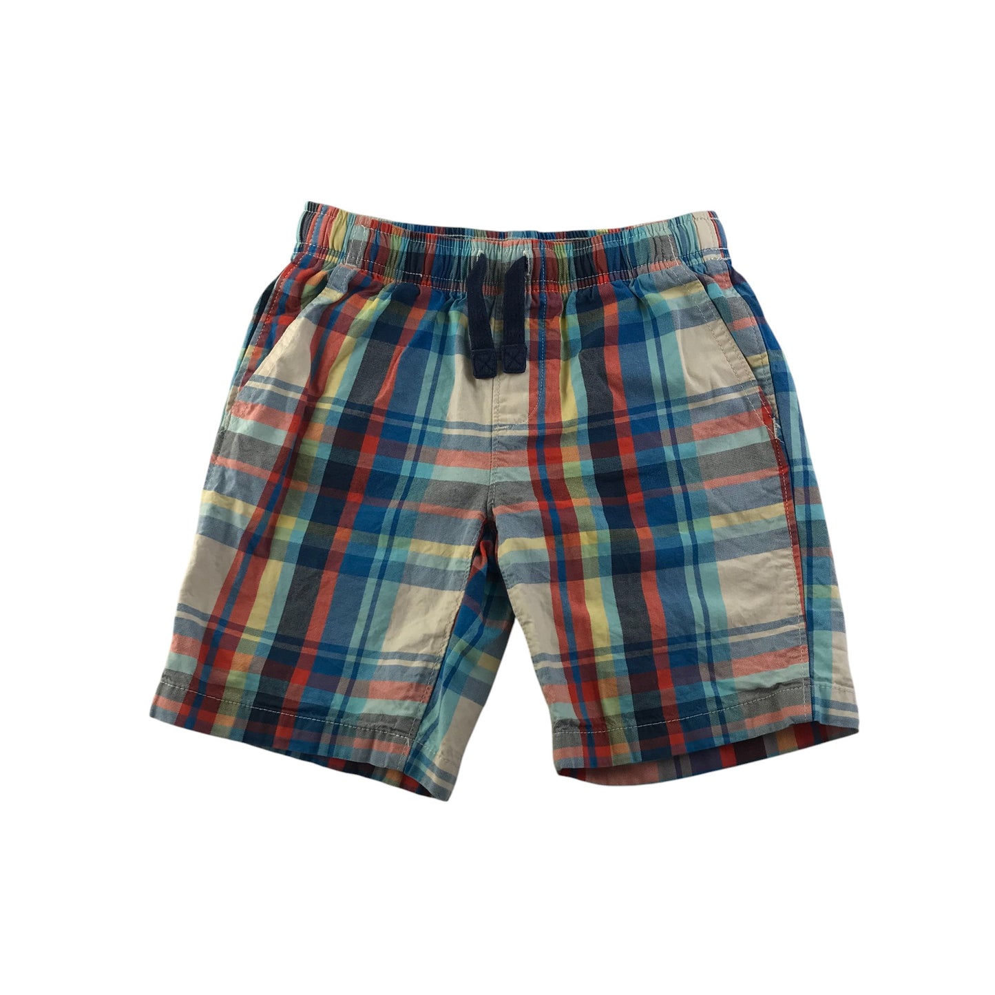 Lands End shorts 5-6 years multicolour checked cotton