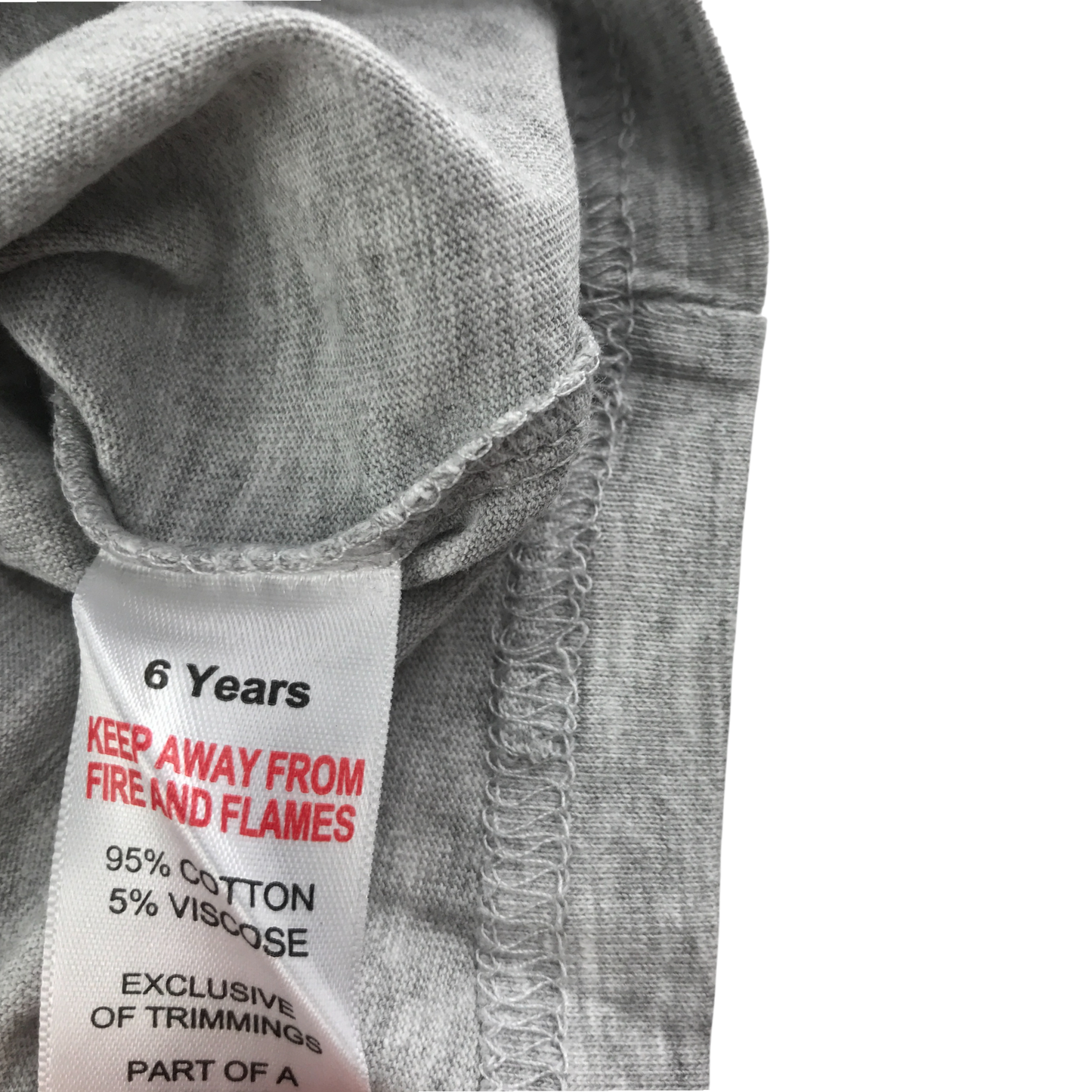 Matalan T-Shirt 5-6 Years Grey Long Sleeve