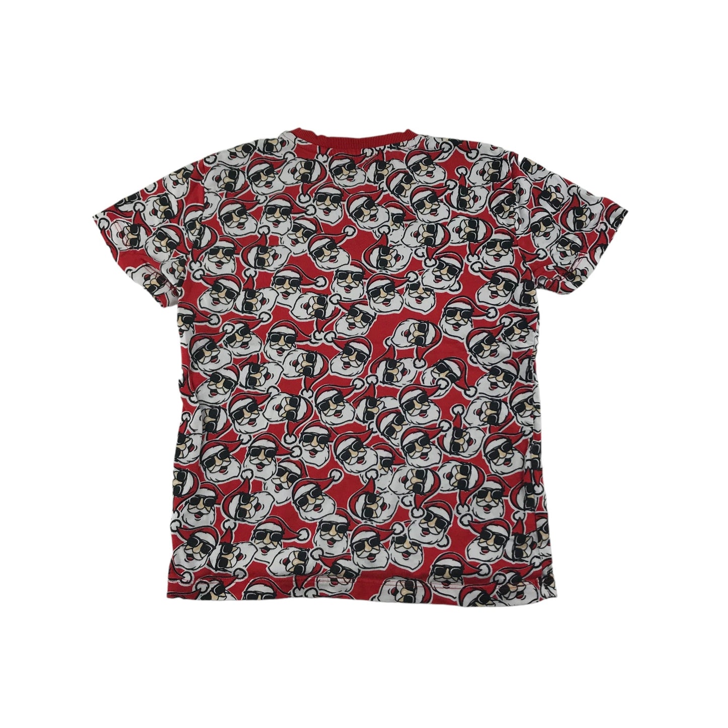 Next Christmas T-Shirt Red Santa Face Print Ho Ho Ho Sequin Text Short Sleeve