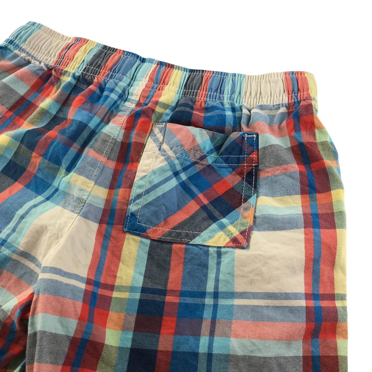 Lands End shorts 5-6 years multicolour checked cotton