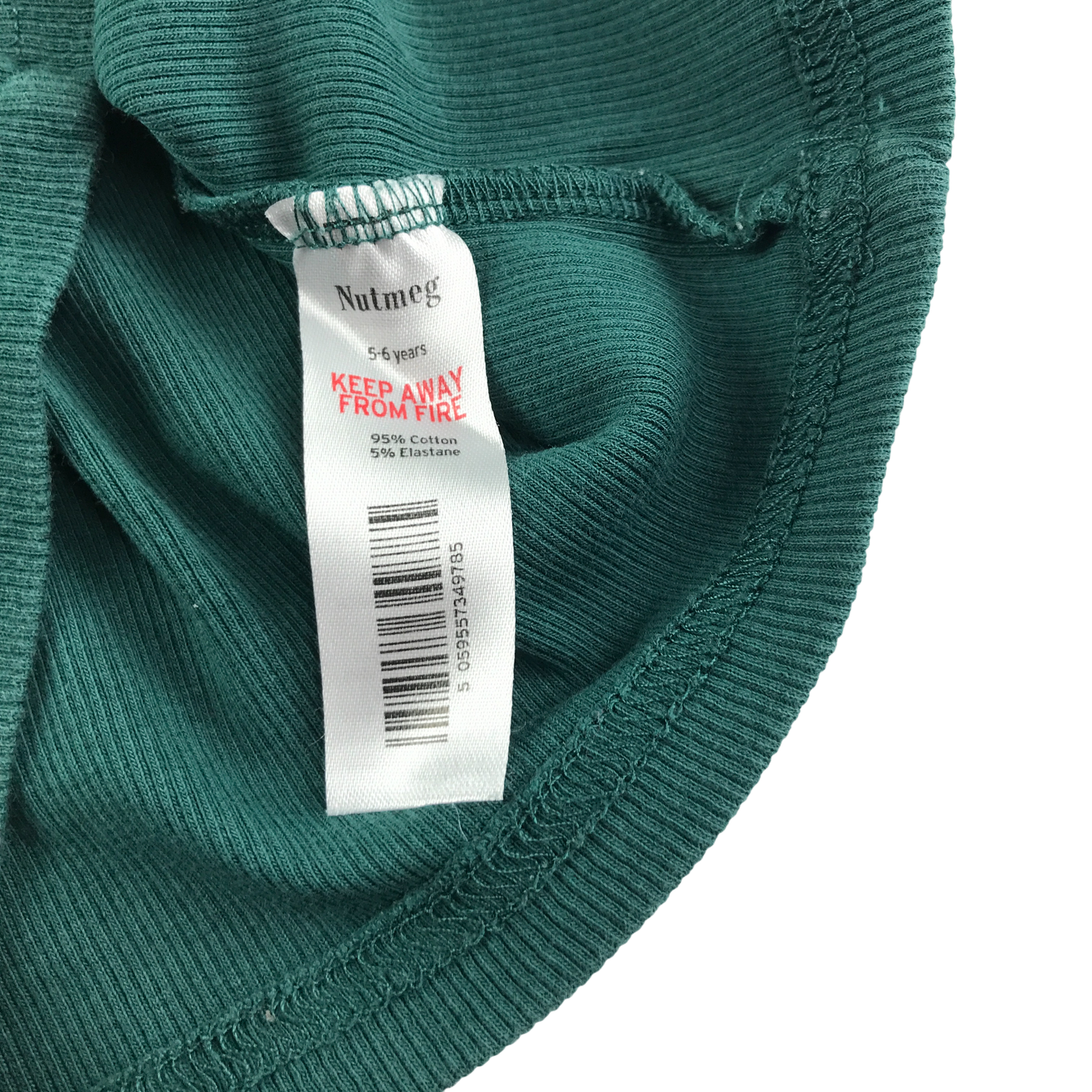 Nutmeg T-Shirt 5-6 Years Green Long Sleeve Frill Details