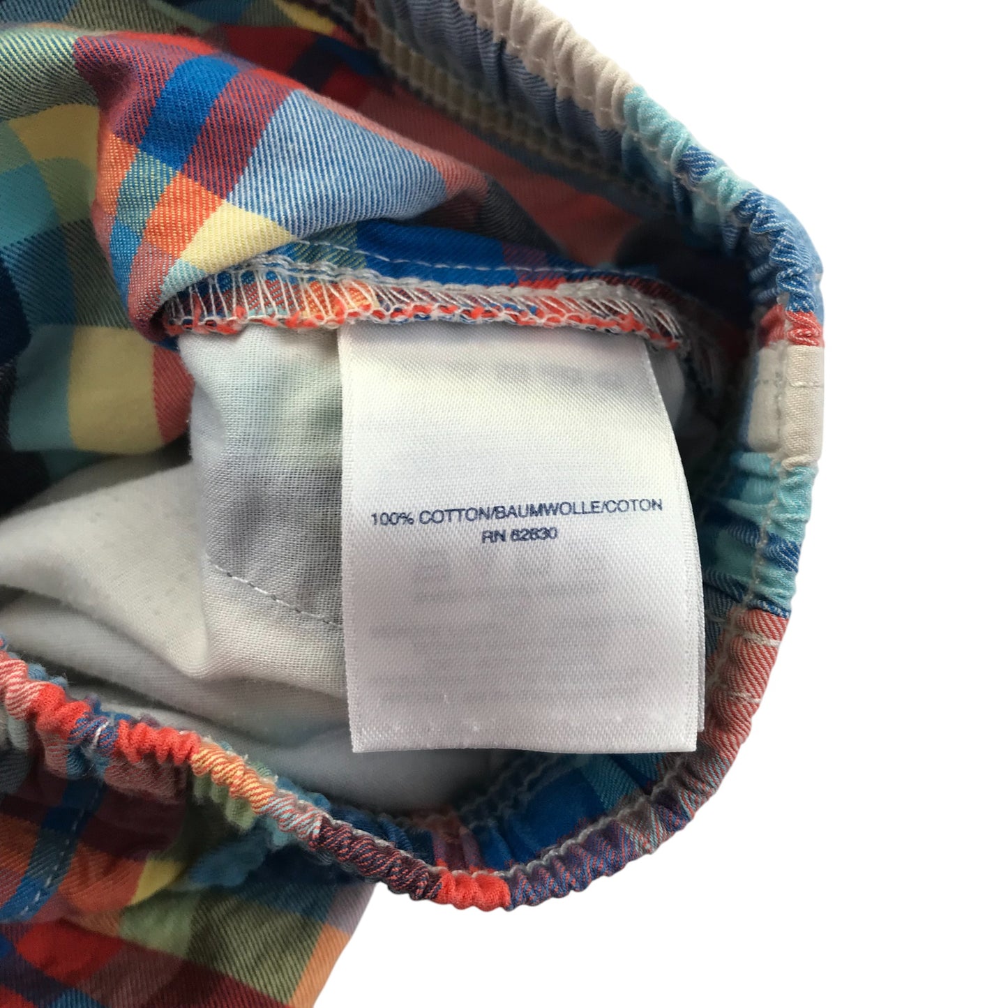 Lands End shorts 5-6 years multicolour checked cotton