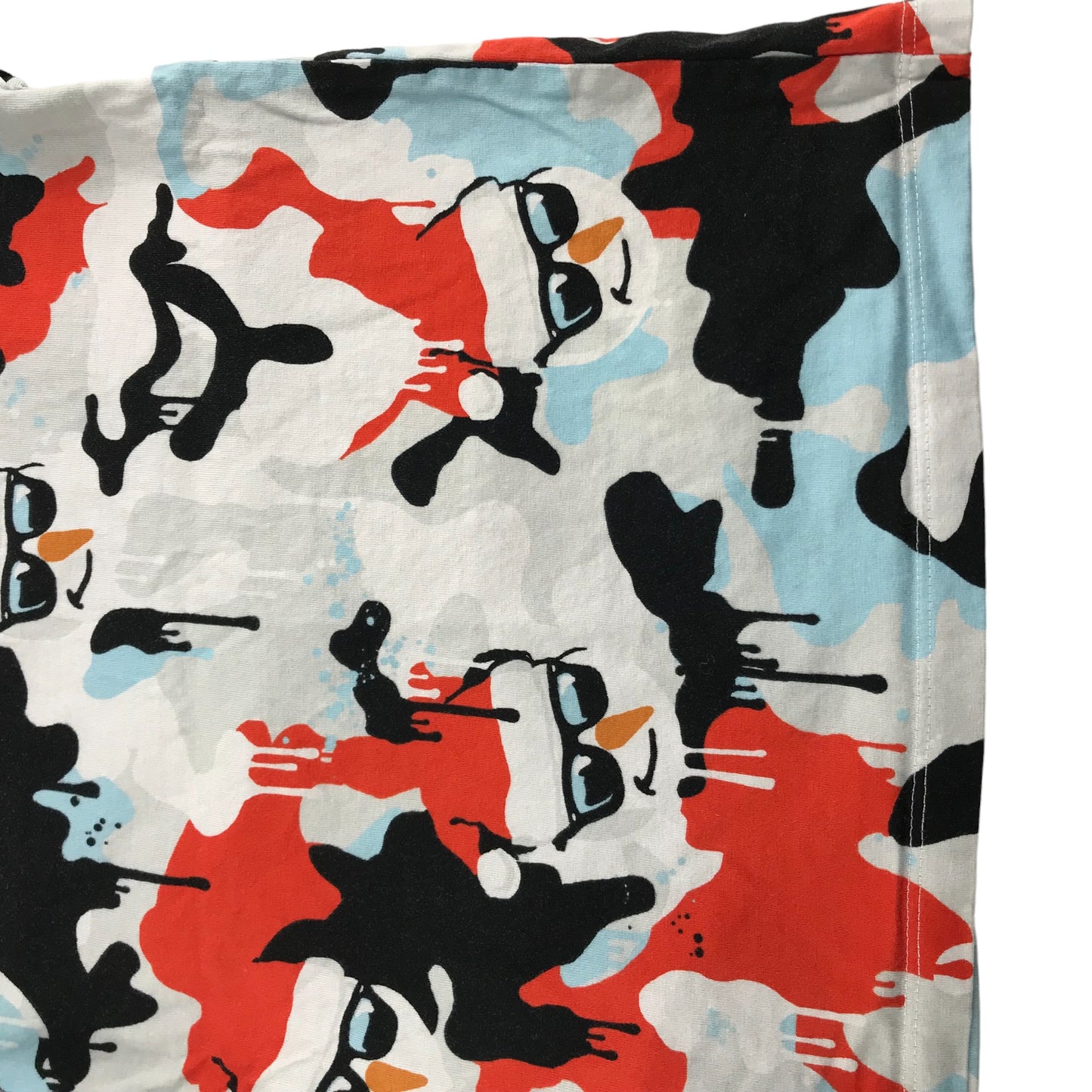 Next Christmas T-Shirt Age 7 White Snowman Camo Chillin' Sequin Text Graphic Short Sleeve