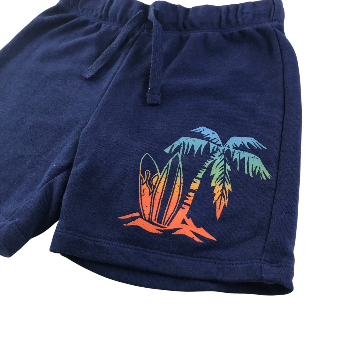 H&M shorts 5-6 years navy with palm tree print design