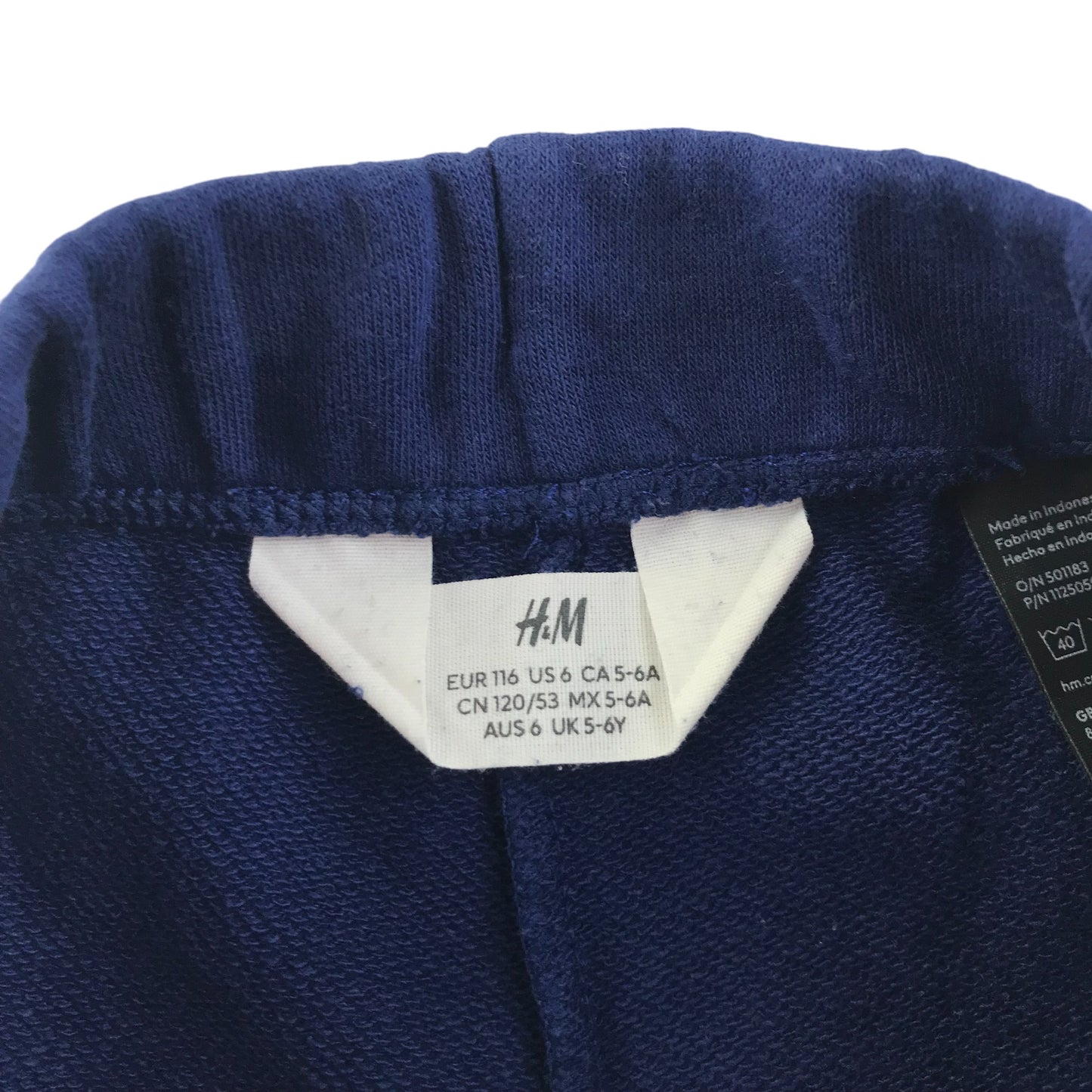 H&M shorts 5-6 years navy with palm tree print design