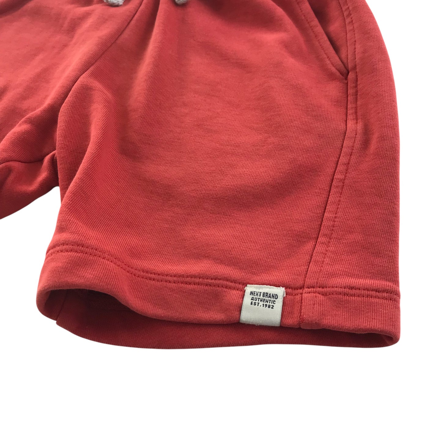 Next shorts 5-6 years red plain jersey with white draw strings