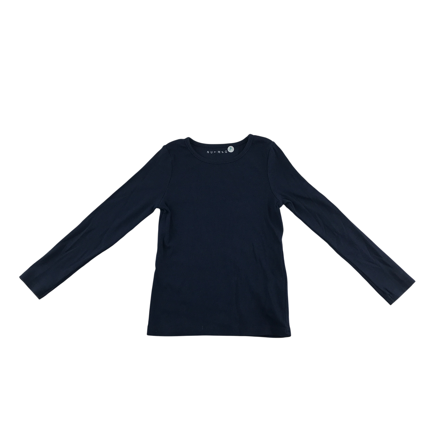 Nutmeg T-Shirt 5-6 Years Navy Rib Long Sleeve