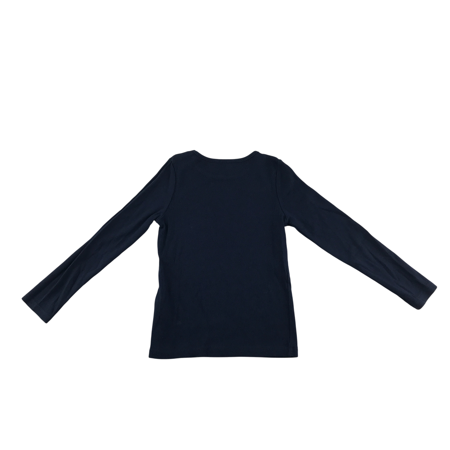 Nutmeg T-Shirt 5-6 Years Navy Rib Long Sleeve