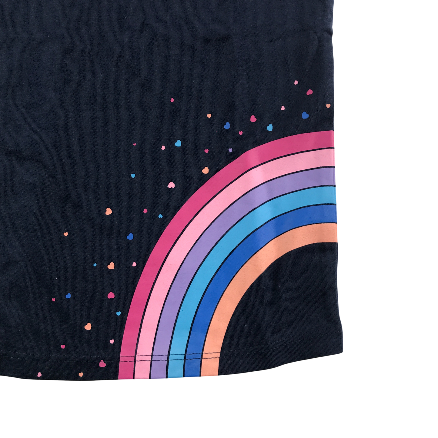 Mountain Warehouse T-Shirt 5-6 Years Navy Rainbow Print Cotton