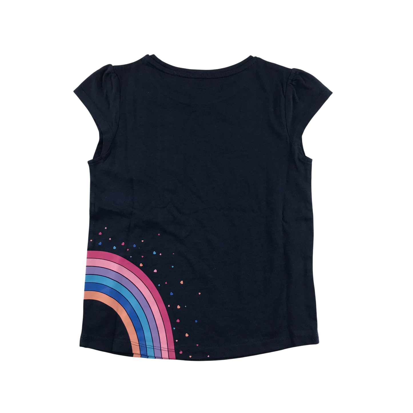 Mountain Warehouse T-Shirt 5-6 Years Navy Rainbow Print Cotton