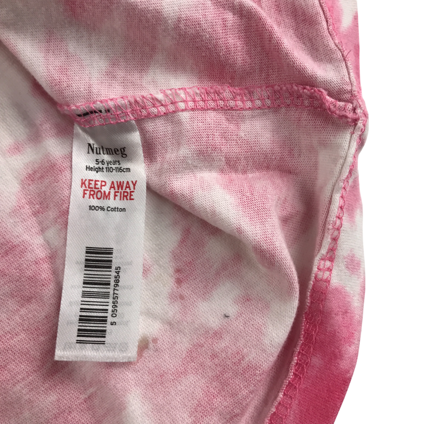 Nutmeg T-Shirt 5-6 Years Pink Flip Sequin Print Cotton