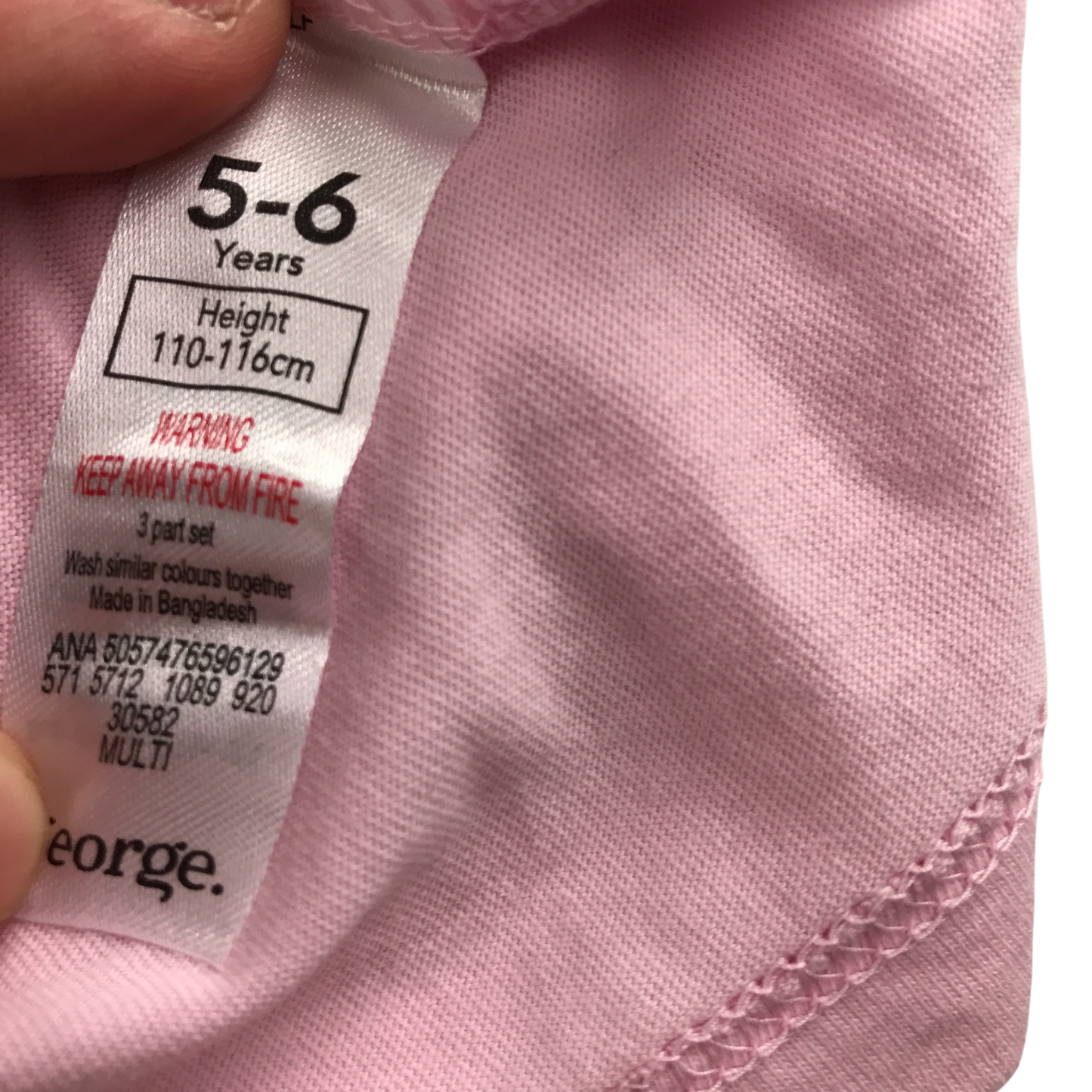 George T-Shirt 5-6 Years Pink Cotton