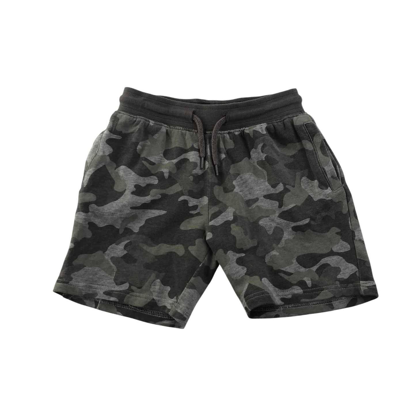 M&Co shorts 6-7 years grey camo design jersey