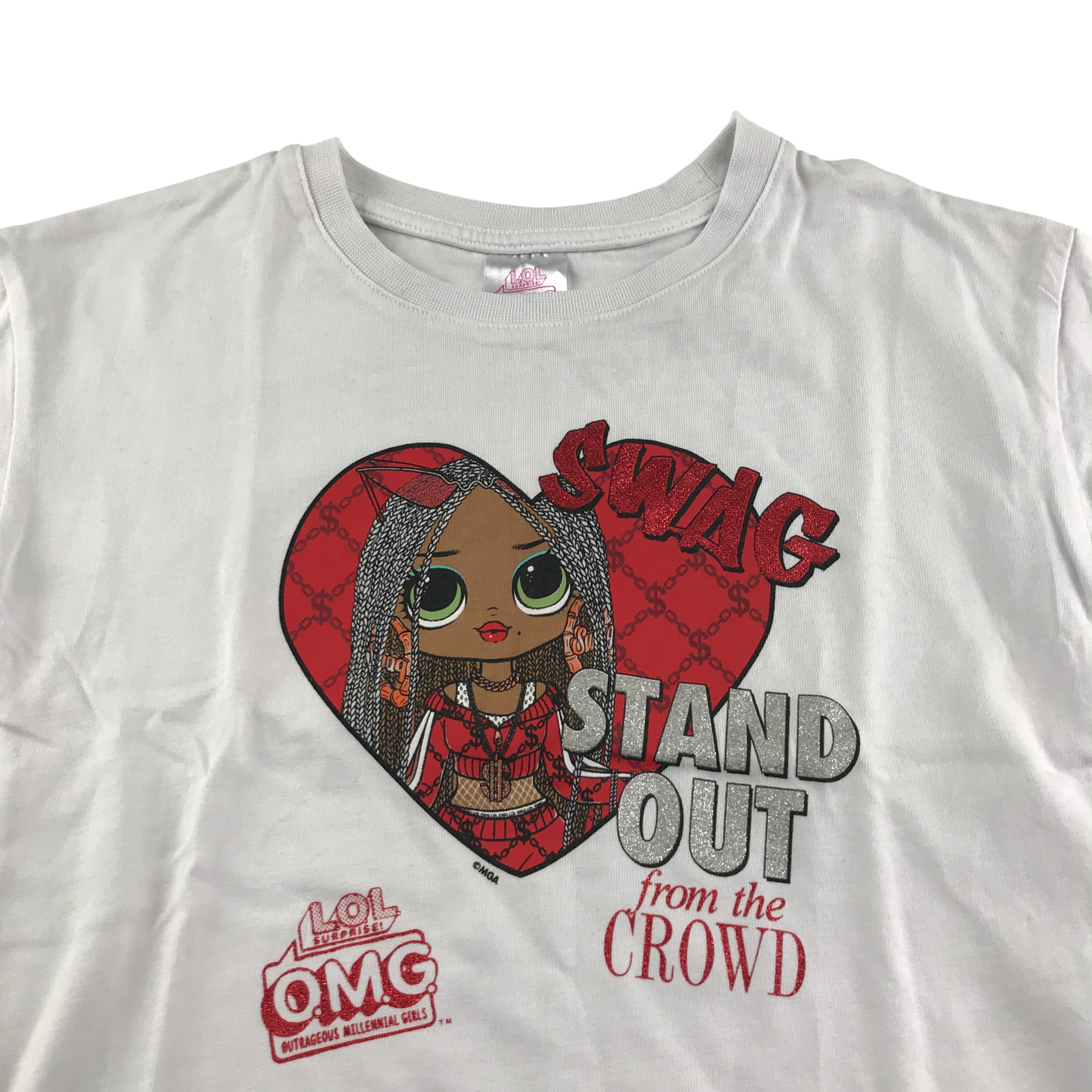 George T-Shirt 5-6 Years White Heart Print Cotton