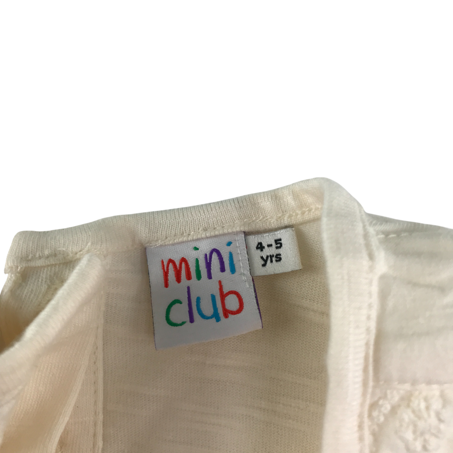 Mini Club Dress 4-5 Years White Cotton