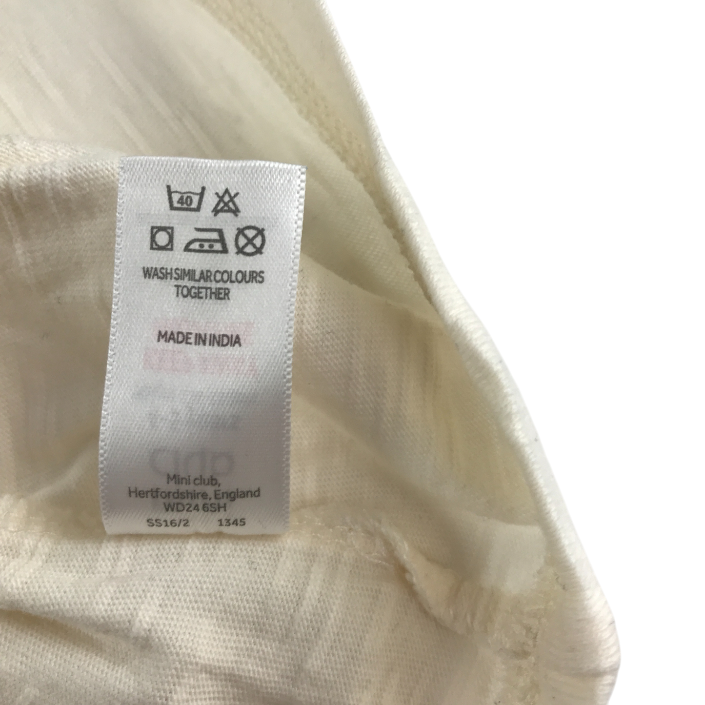 Mini Club Dress 4-5 Years White Cotton
