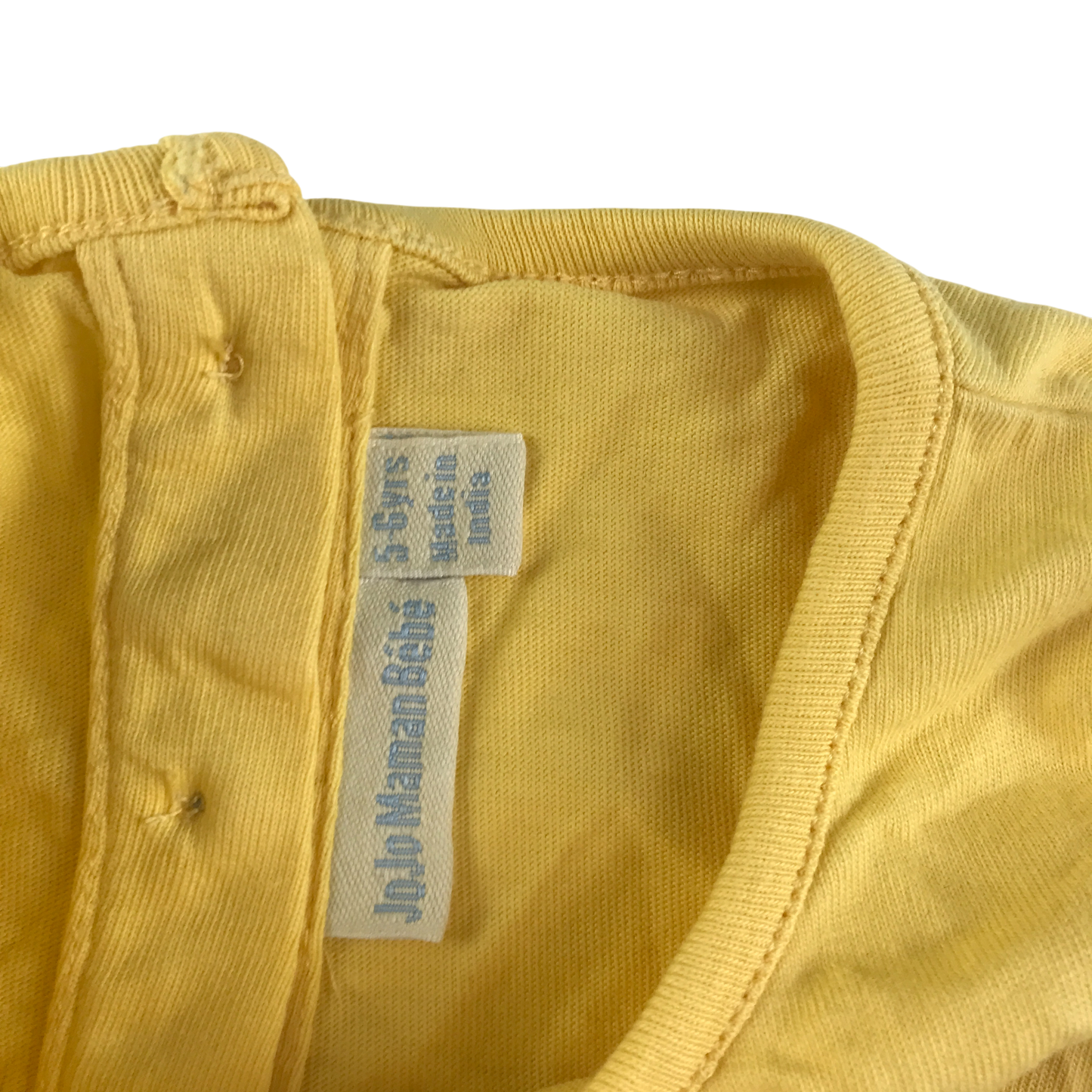 JoJo Maman Bebe Dress 5-6 Years Yellow Cotton