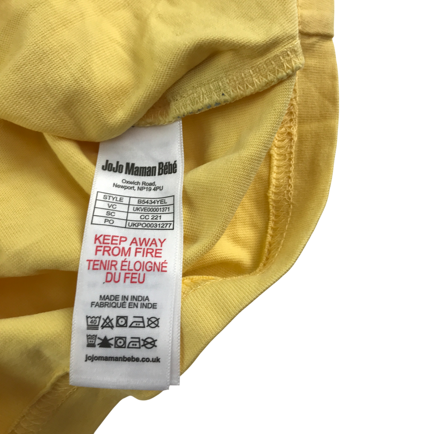 JoJo Maman Bebe Dress 5-6 Years Yellow Cotton