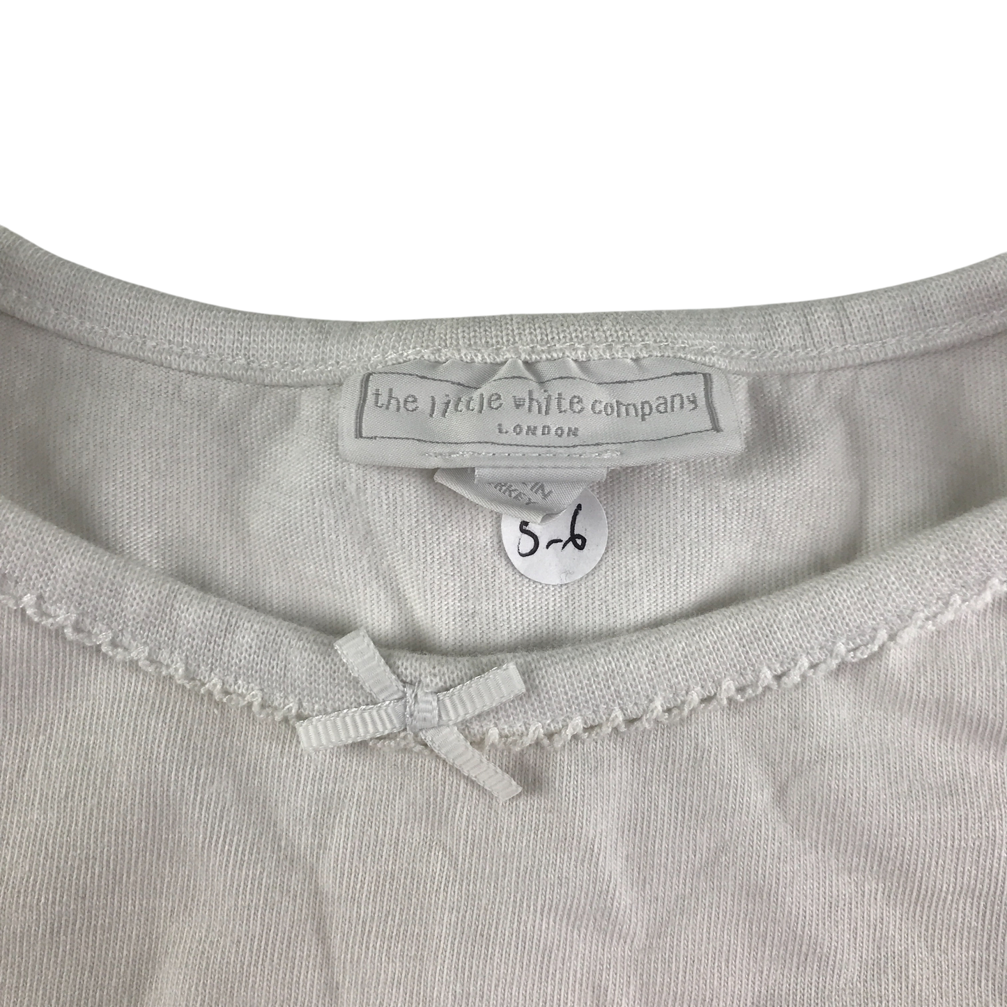 The Little White Company T-Shirt 5-6 Years White Seahorse Pattern Cotton